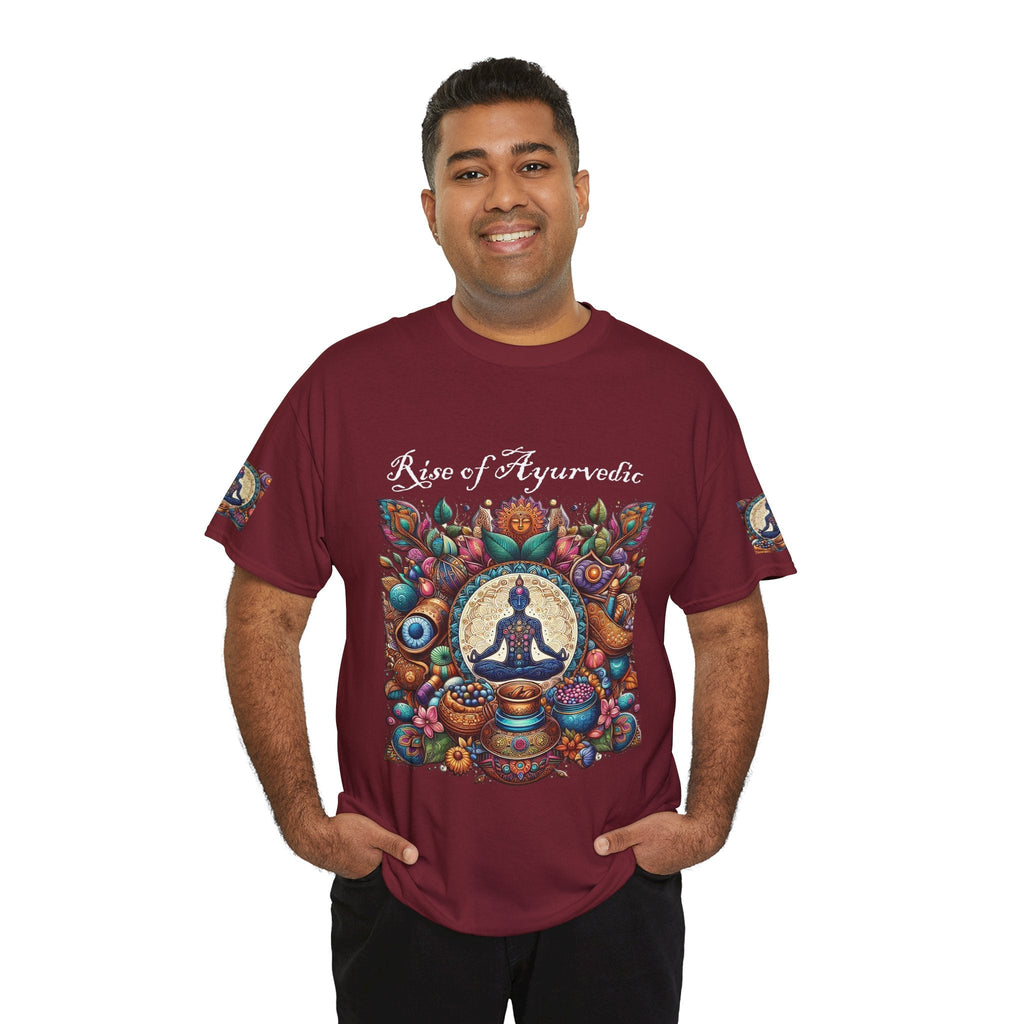 Unisex Heavy Cotton T-shirt - Rediscover 5000 years Ayurvedic Designs