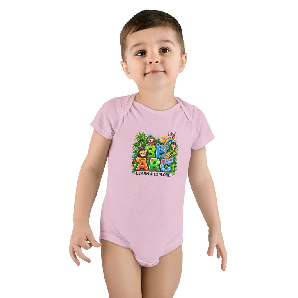 Baby Short Sleeve Onesie - Learn and Explore - Comfort for Little Ones