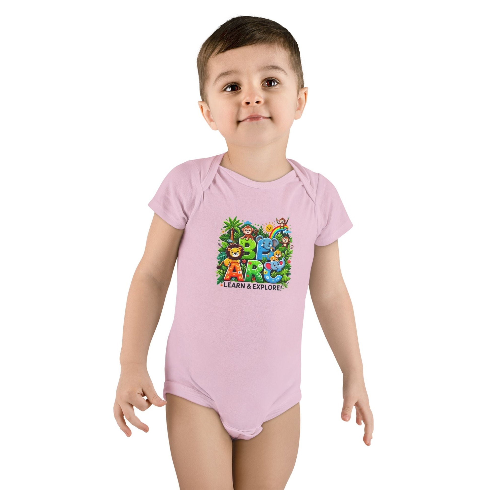 Baby Short Sleeve Onesie - Learn and Explore - Comfort for Little Ones