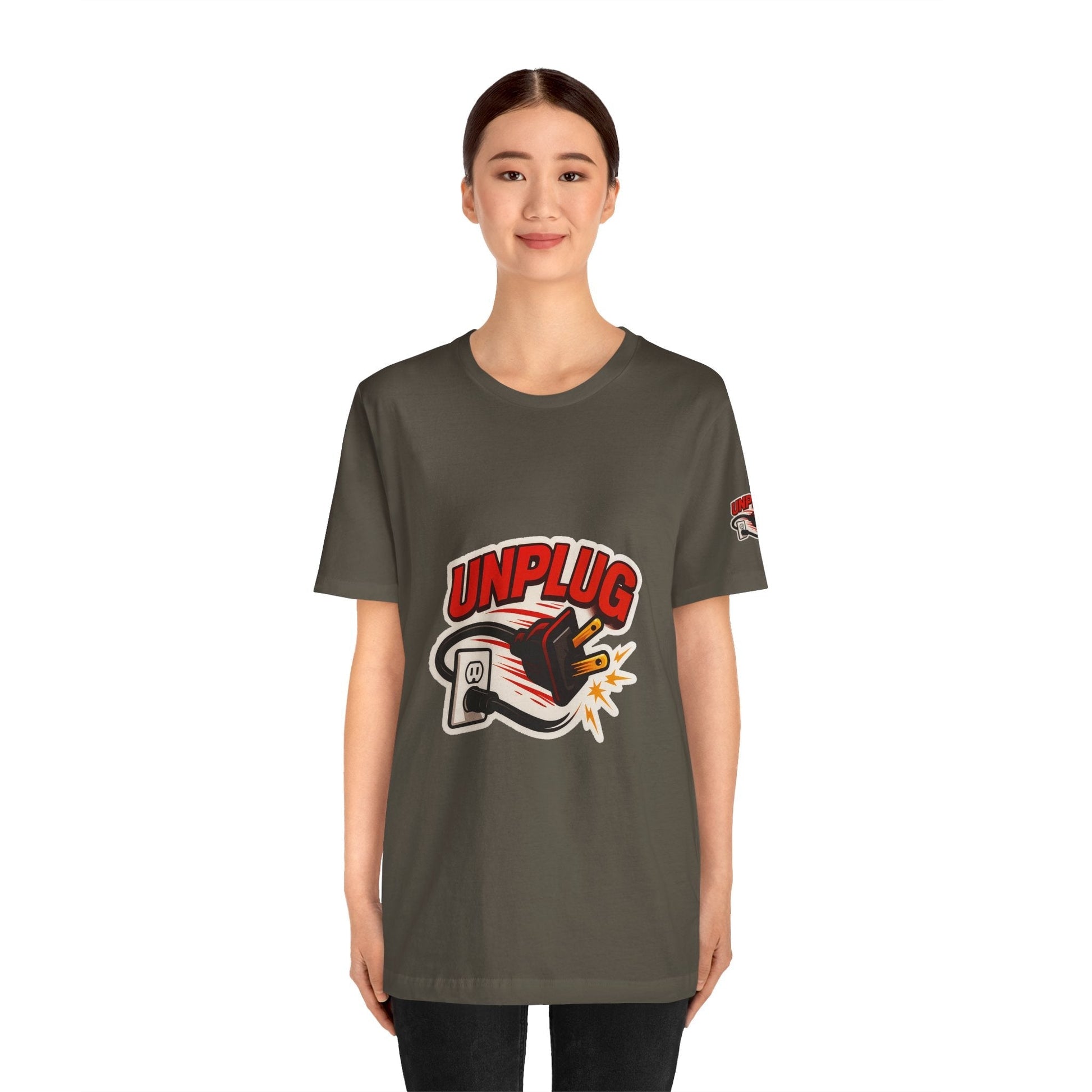 Unplugged Vibes T-shirt - Relax & Recharge Casual Graphic T-Shirt