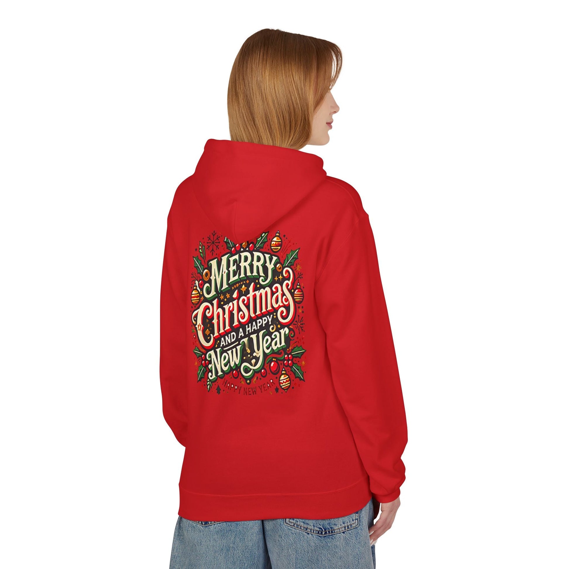 Unisex Midweight Softstyle Fleece Hoodie -  Christmas Holiday Cheer