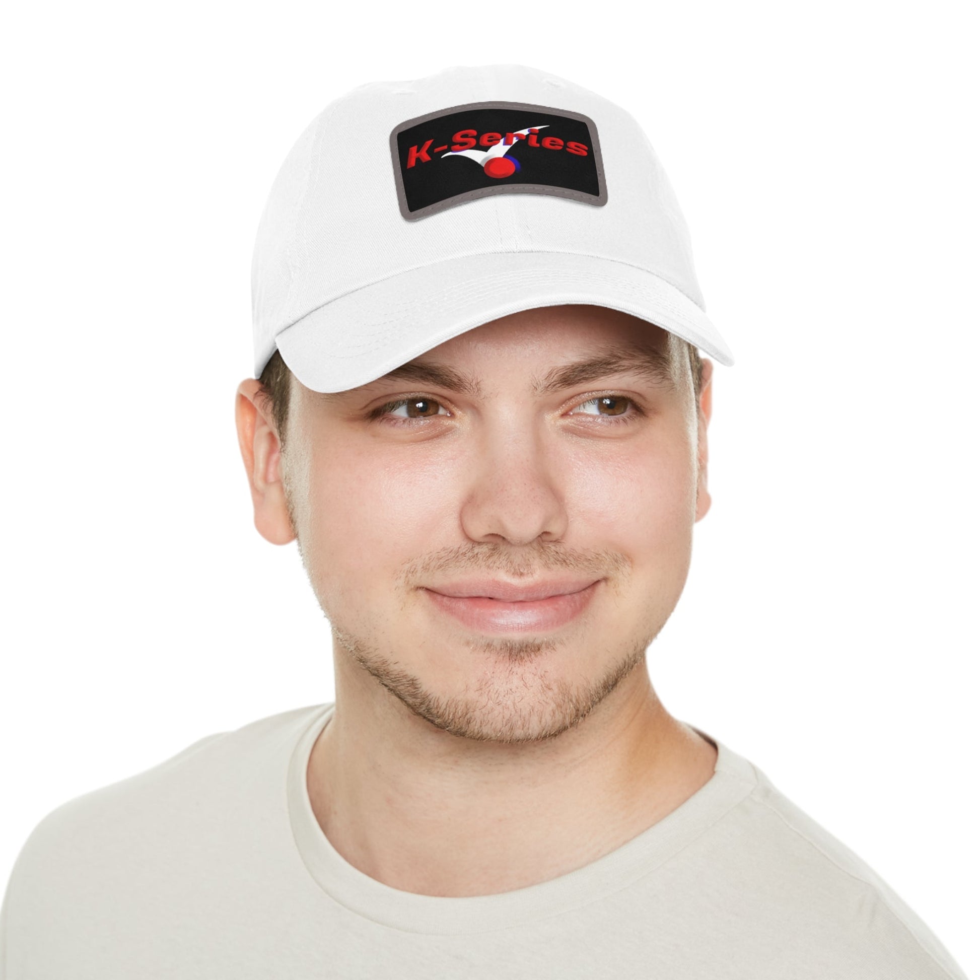 Dad Hat with Leather Patch - (Rectangle) "K- Series" Stylish Headwear