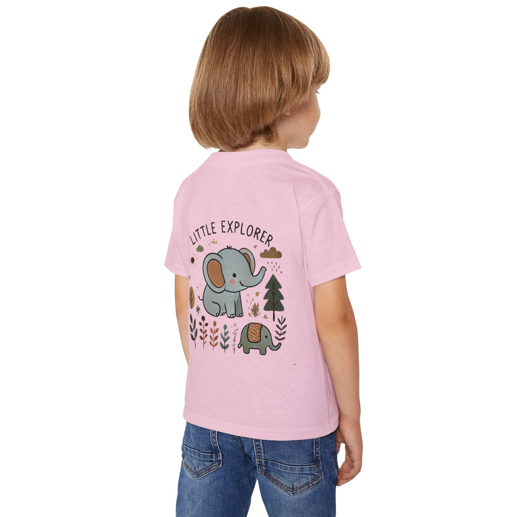 Little Explorer Toddler T-Shirt - Cute Elephant & Turtle Design
