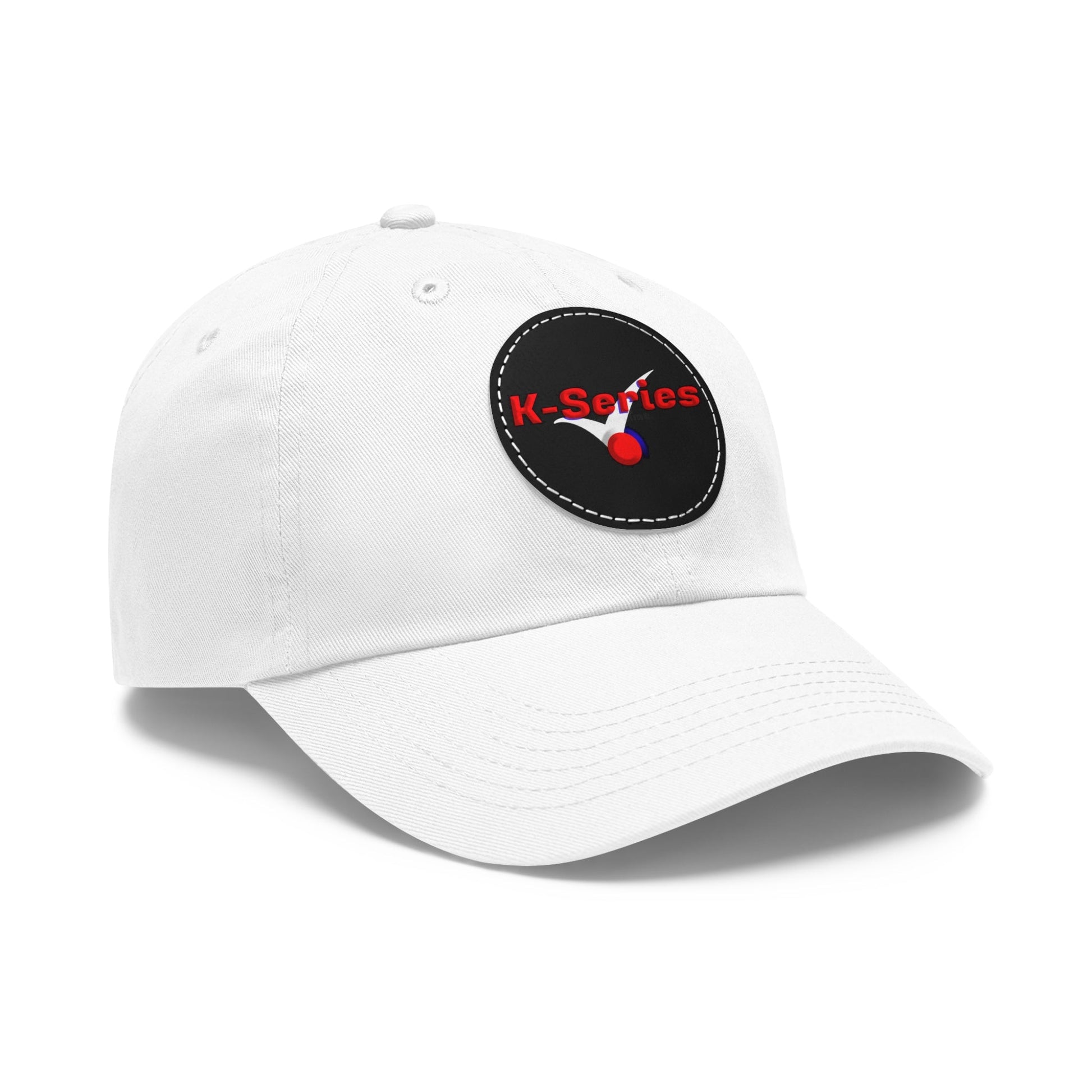 Dad Hat - with Leather Patch (Round) "K- Series" Stylish HeadwearDad Hat - with Leather Patch (Round) "K- Series" Stylish Headwear