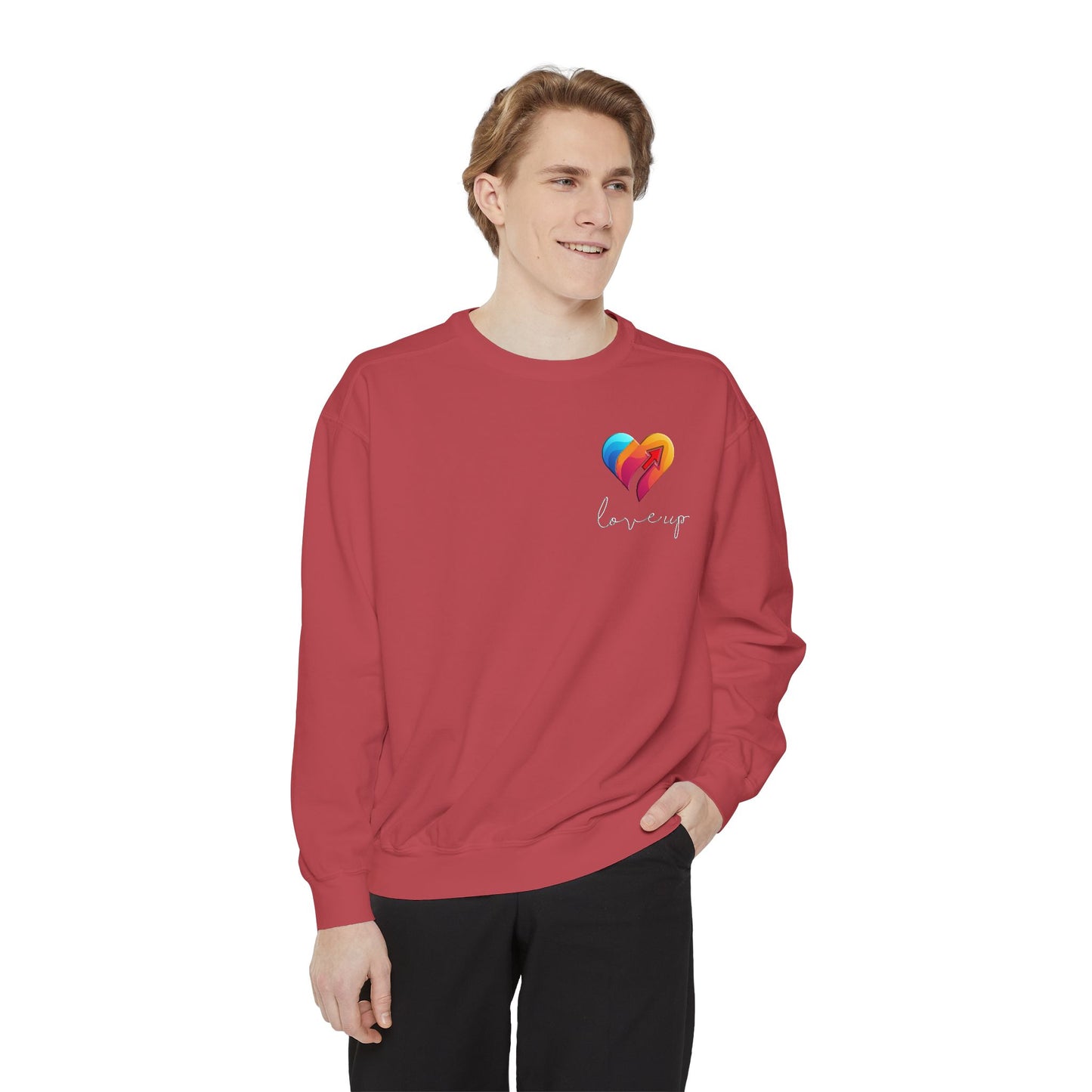 Unisex Garment-Dyed Sweatshirt " Love's Up"