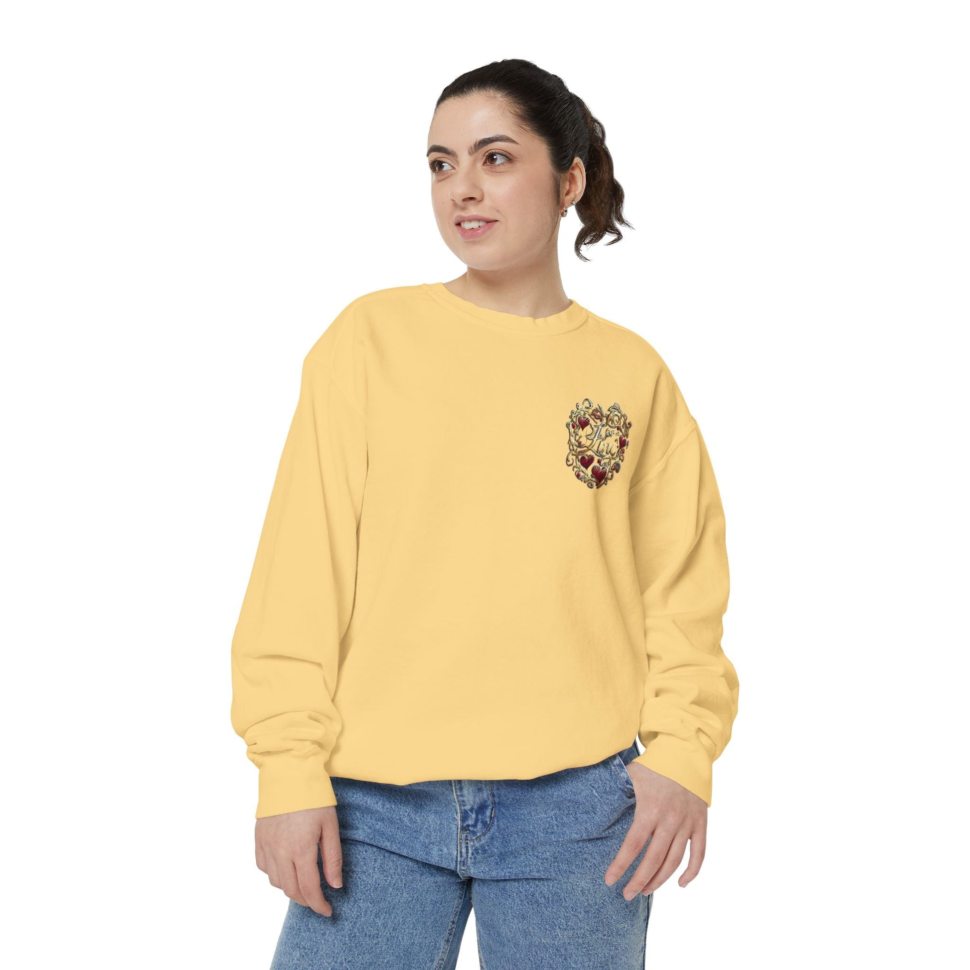 Unisex Garment-Dyed Sweatshirt - Love For Me Premium Comfort
