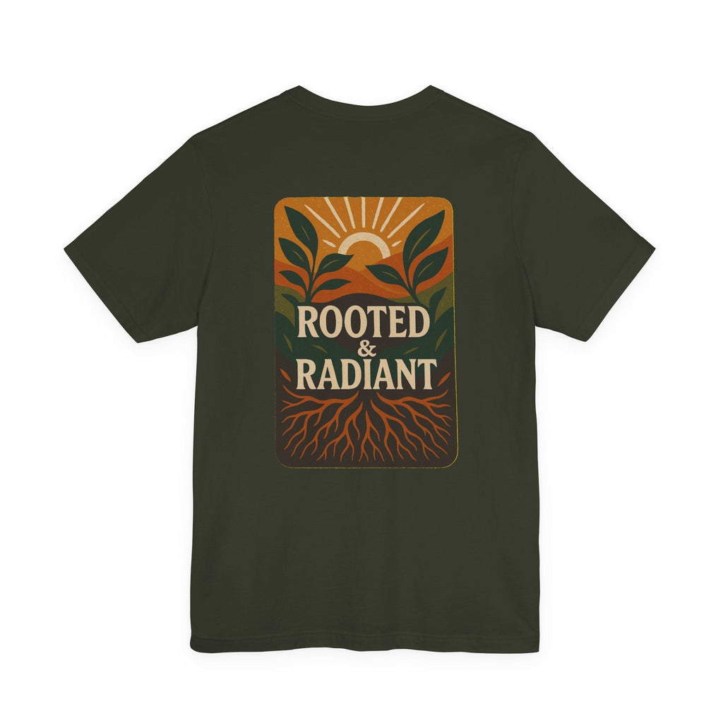 Rooted and Radiant T-shirt | Nature-Inspired Unisex Short Sleeve Tee