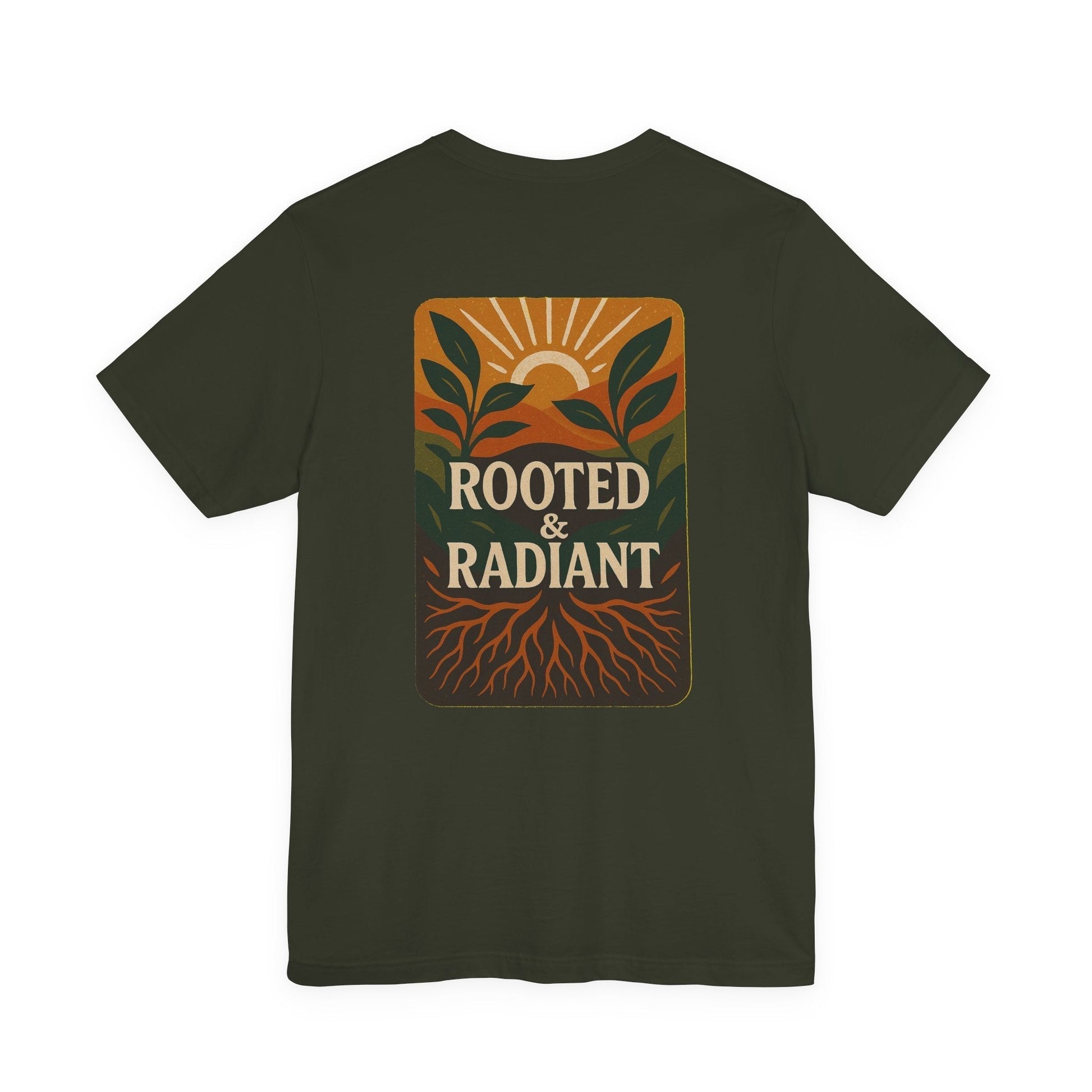 Rooted and Radiant T-shirt | Nature-Inspired Unisex Short Sleeve Tee