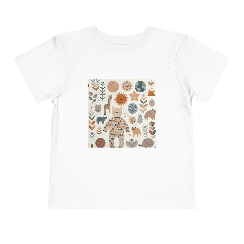 Eco-Friendly Toddler Short Sleeve T-shirt - with Nature Print