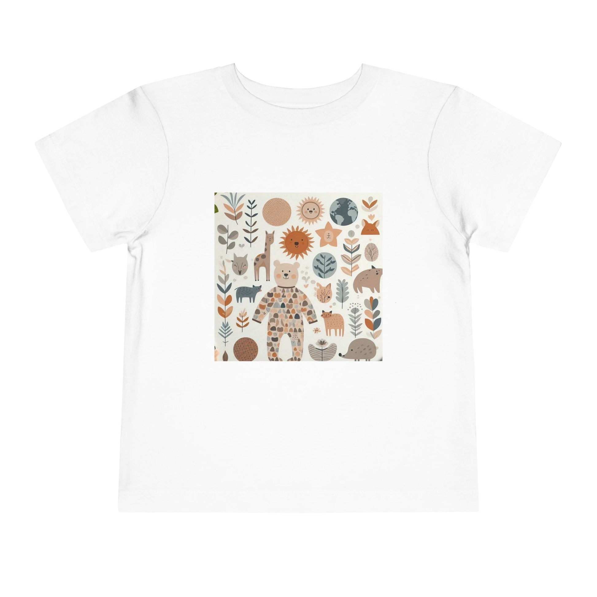 Eco-Friendly Toddler Short Sleeve T-shirt - with Nature Print