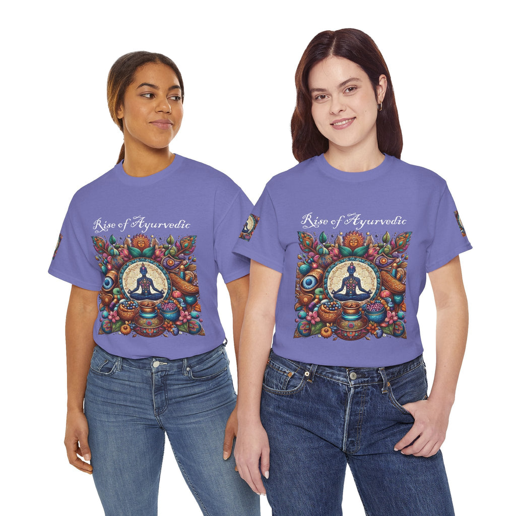 Unisex Heavy Cotton T-shirt - Rediscover 5000 years Ayurvedic Designs