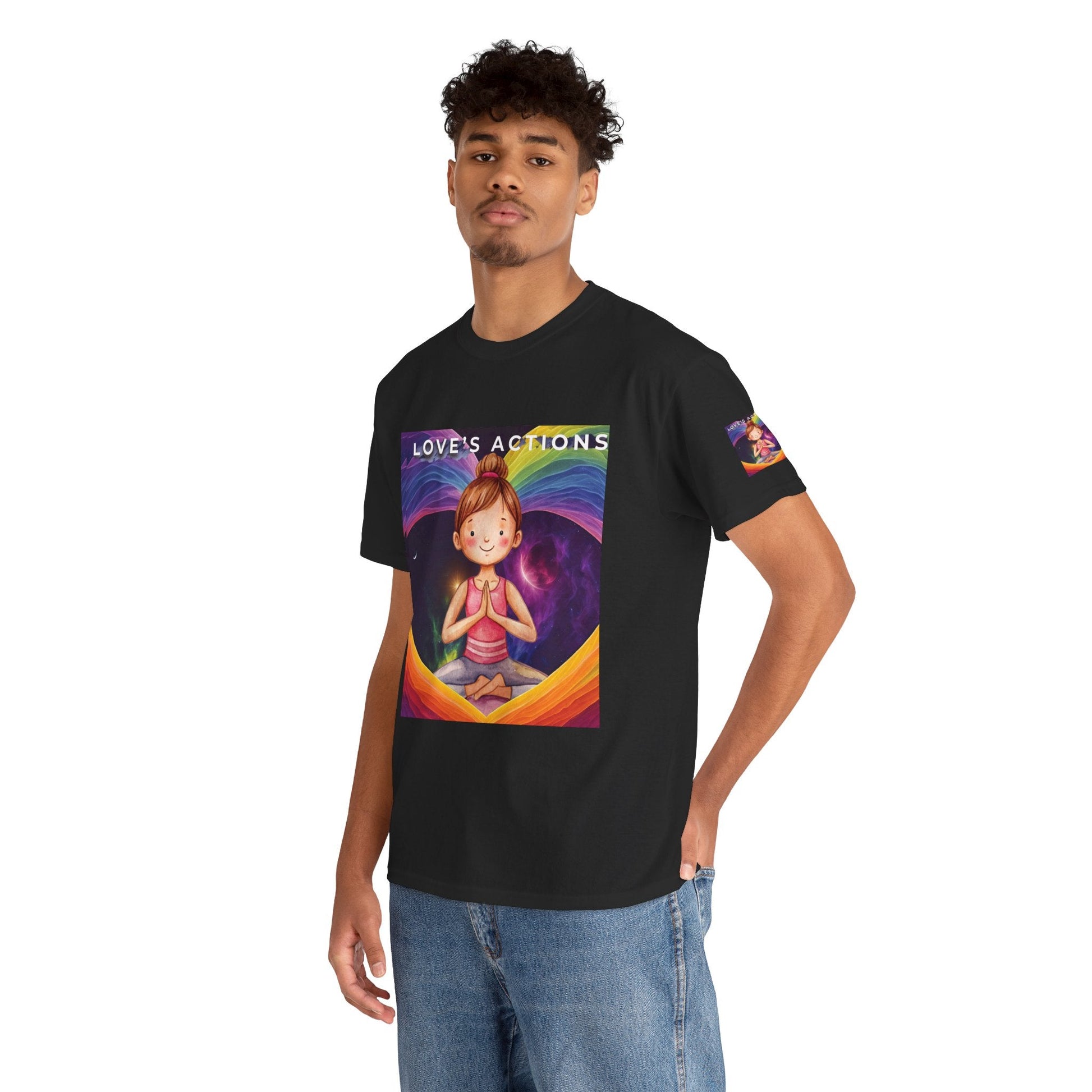 Unisex Heavy Cotton T-shirt - Love's Action Book Cover - Meet Lily