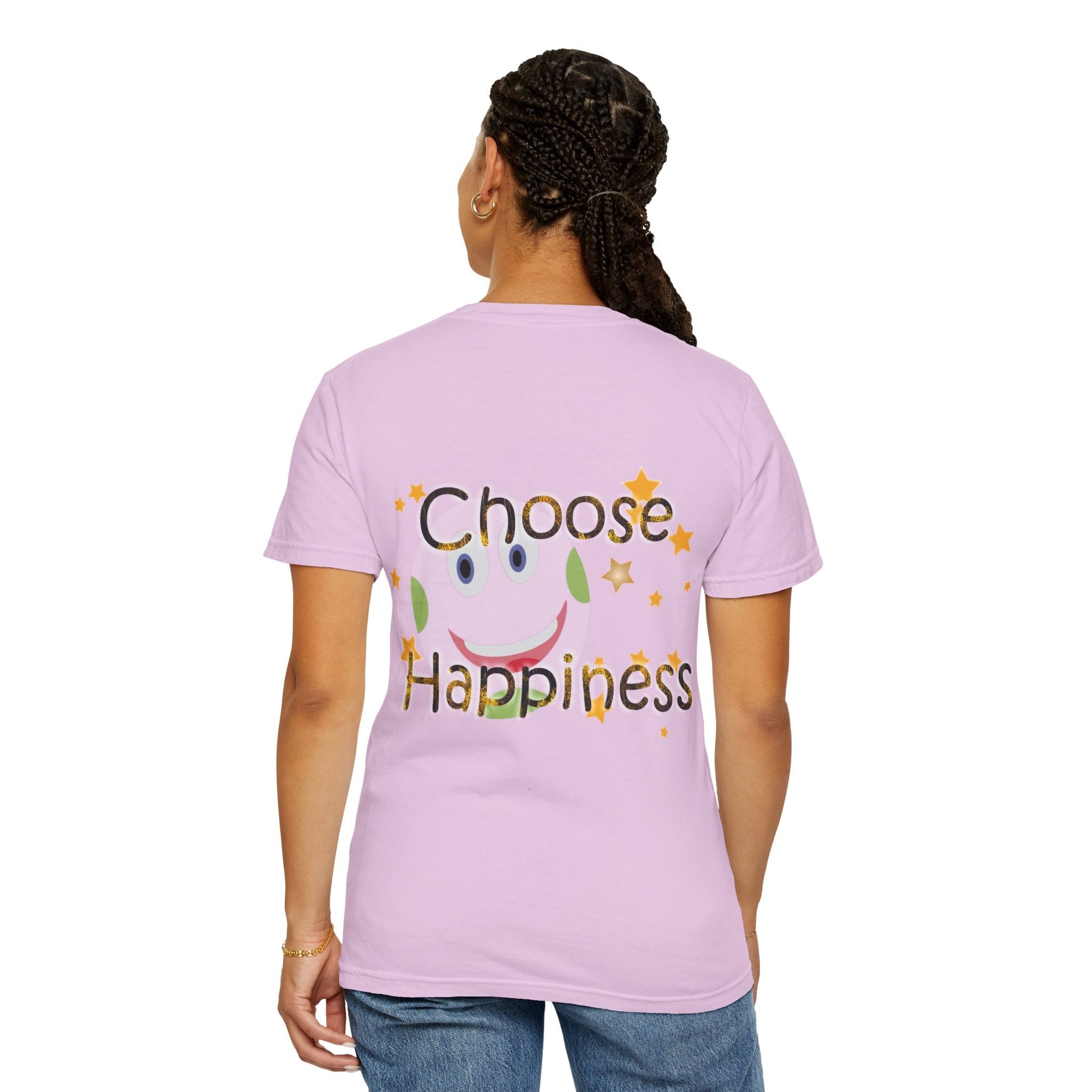 Choose Happiness Unisex Garment-Dyed T-Shirt - Positive  Expression