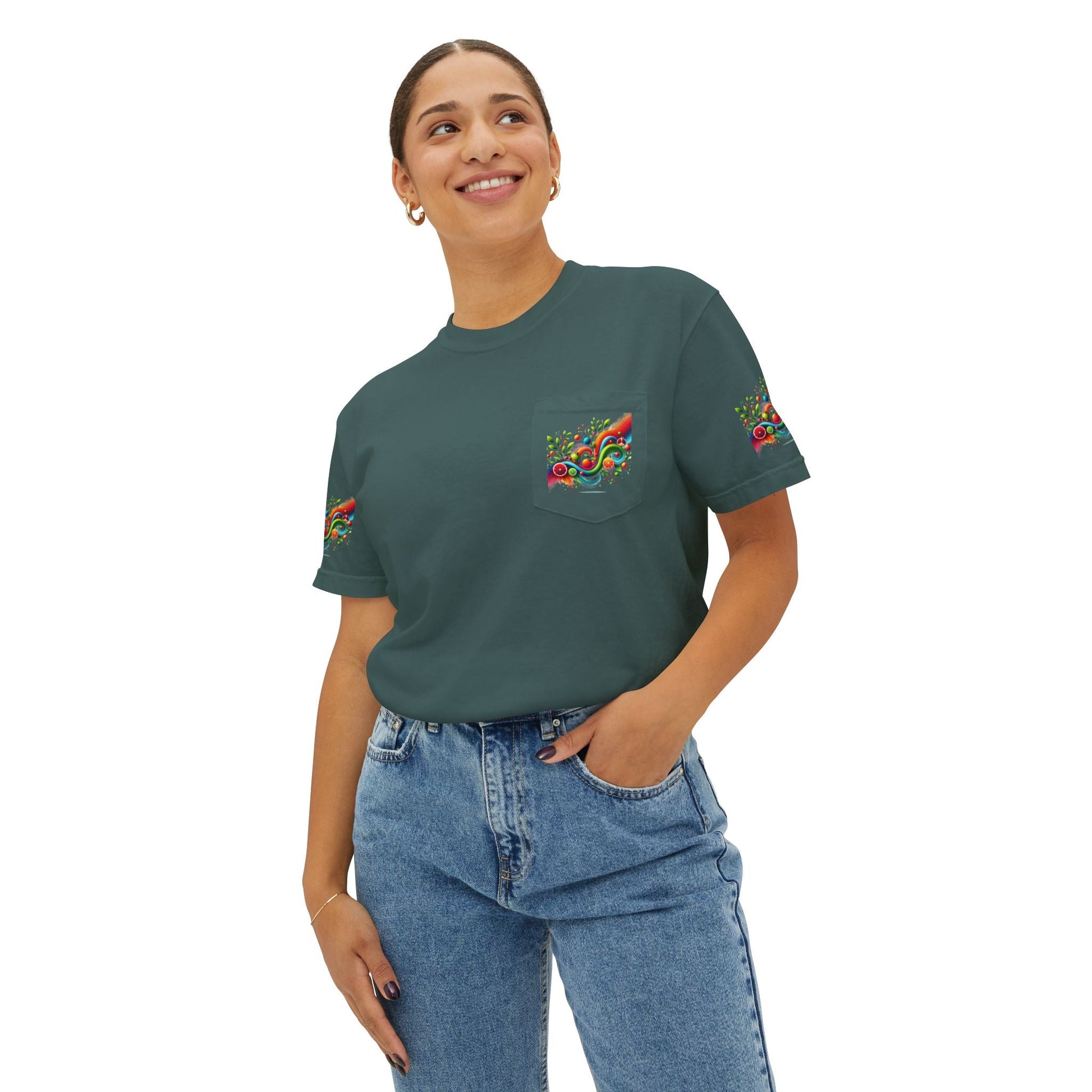 Unisex Garment-Dyed Pocket T-shirt -  Beauty - In Simple Design
