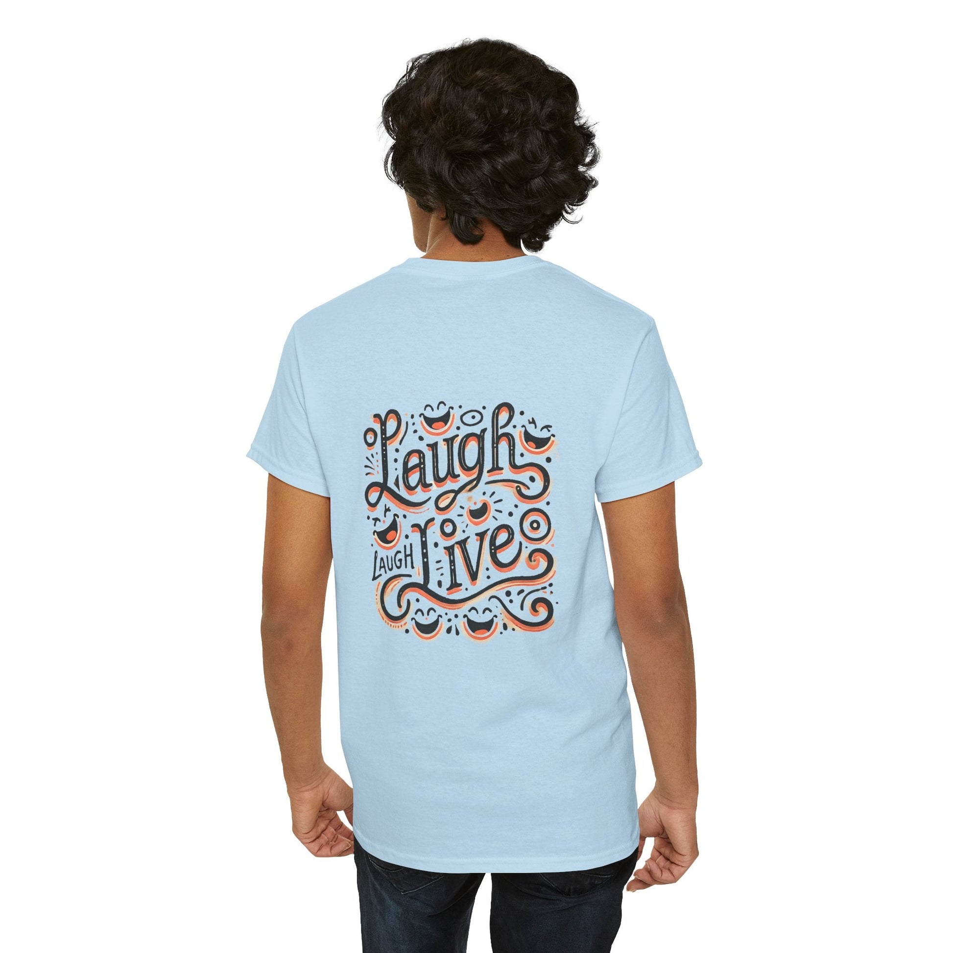 Unisex Heavy Cotton T-shirt  - Laugh Live III Built for Everyday Style