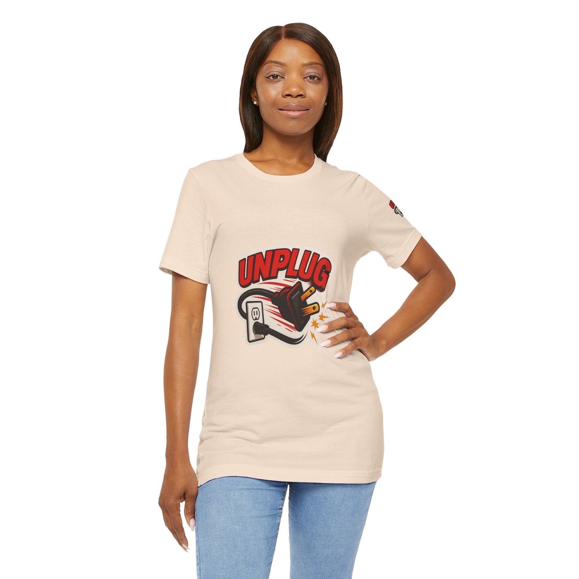 Unplugged Vibes T-shirt - Relax & Recharge Casual Graphic T-Shirt