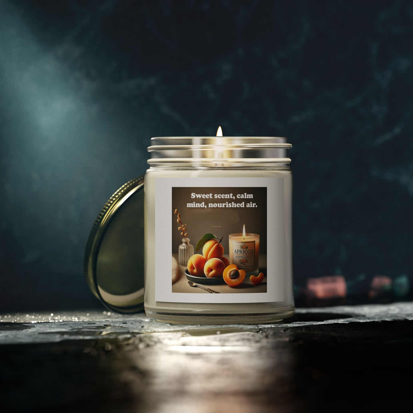 Scented Coconut Apricot Candles (4oz, 9oz)