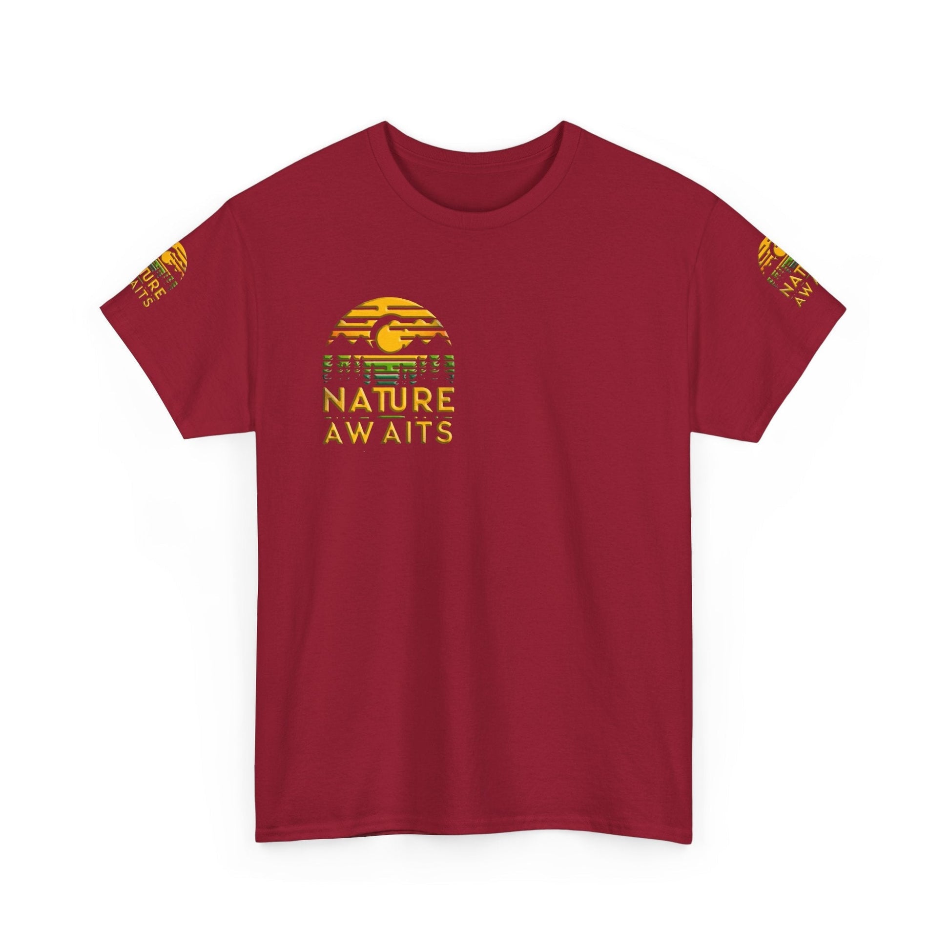 Unisex Heavy Cotton t-shirt nature Awaits t-shirt for Durability
