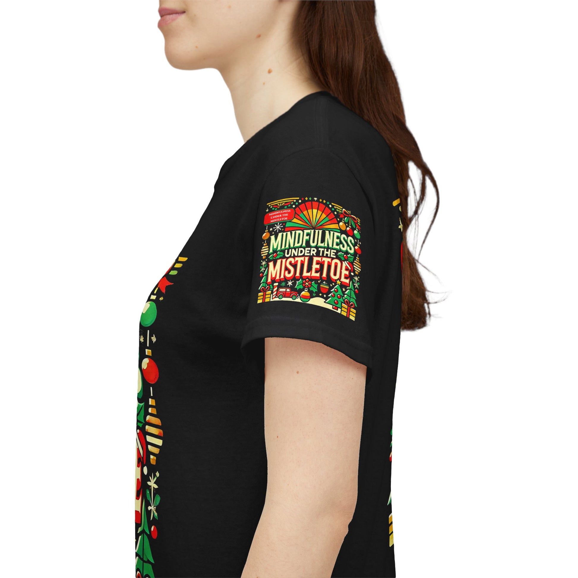 Unisex Heavy Cotton T-shirt - Mindfulness Under the Mistletoe Classic