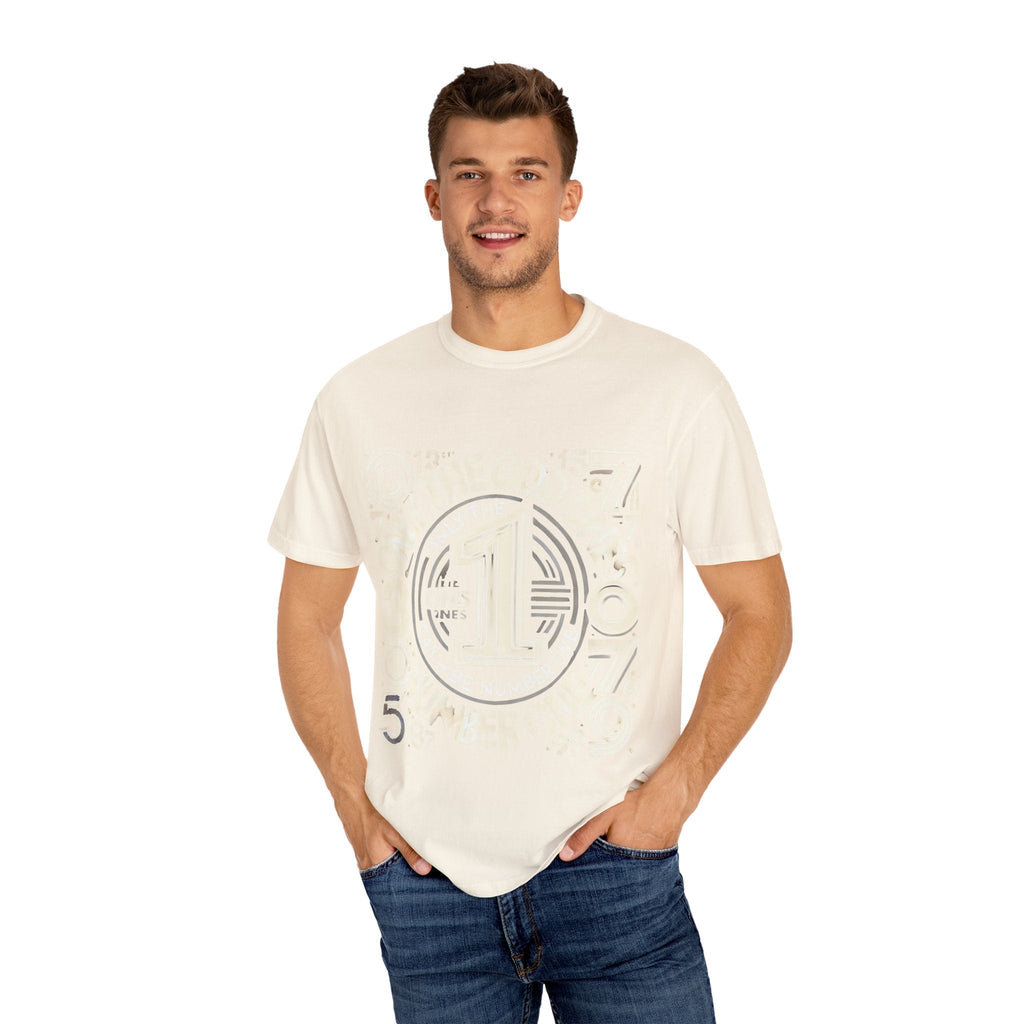 Unisex Garment-Dyed T-Shirt with unique design, perfect for casual and semi-formal wear.