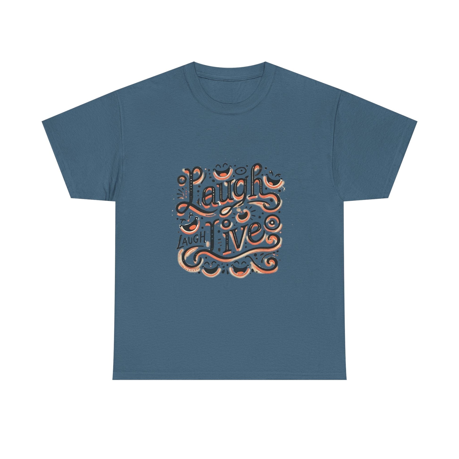 Unisex Heavy Cotton T-shirt  - Laugh Live III Built for Everyday Style