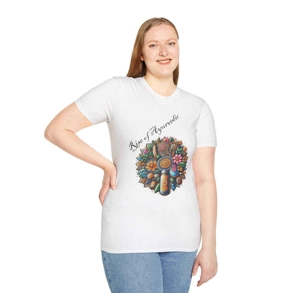 Colorful Nature-Inspired Unisex Softstyle T-Shirt - Ayurvedic