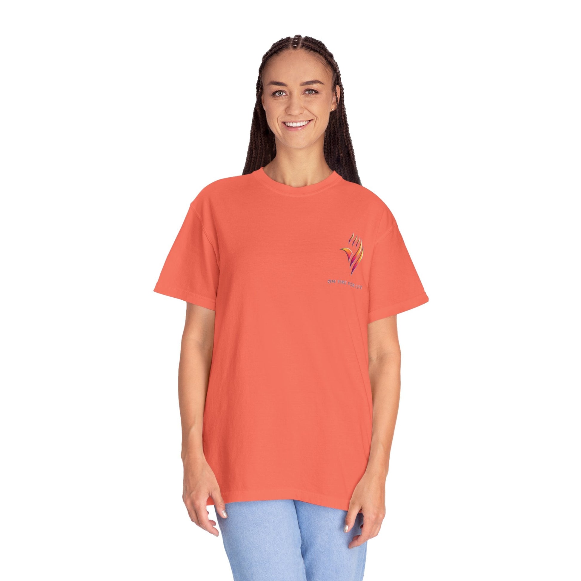 Unisex Garment-Dyed T-shirt - On Fire for Life Ethically Made