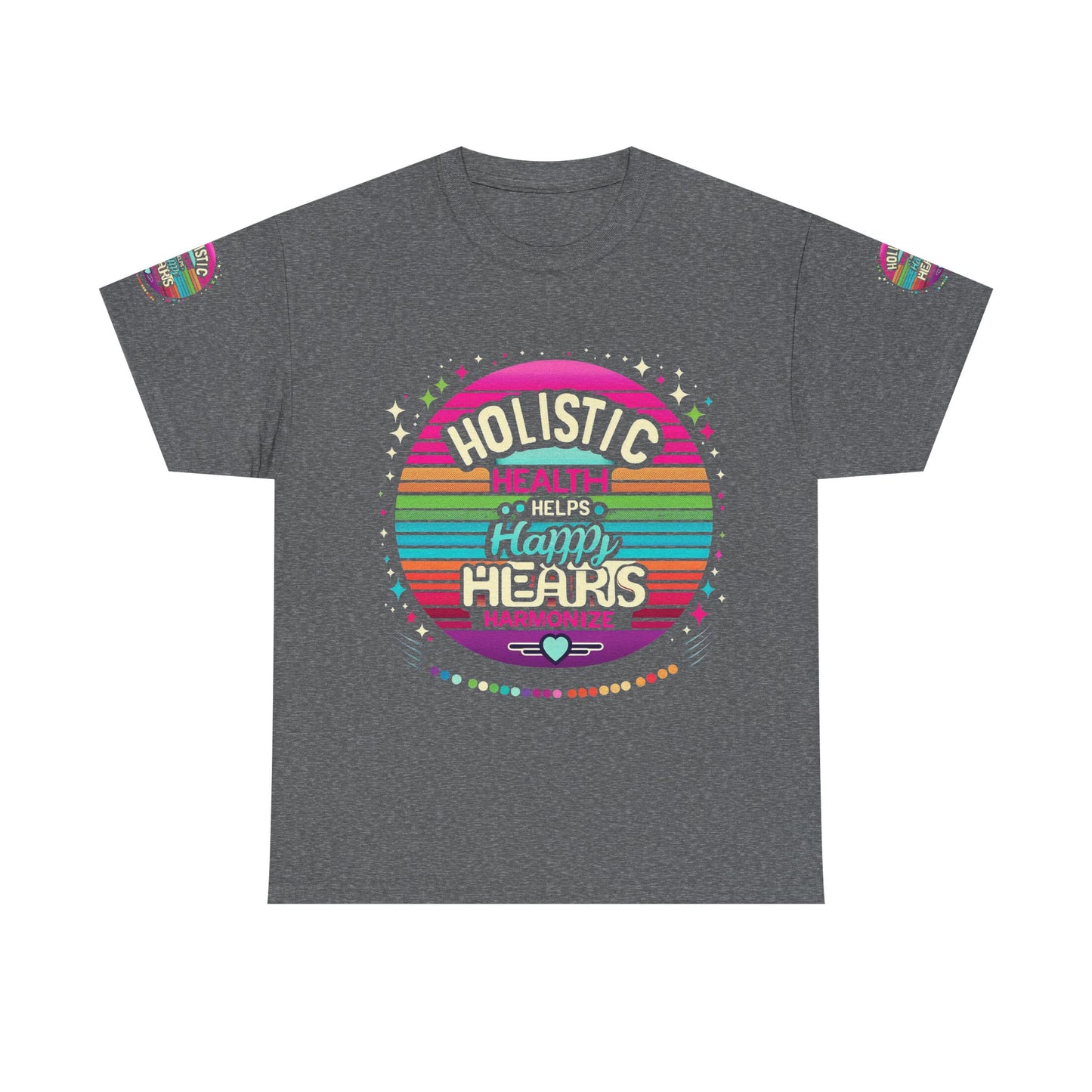 Unisex Heavy Cotton Tee " Holistic Health Heals Happy Hearts"