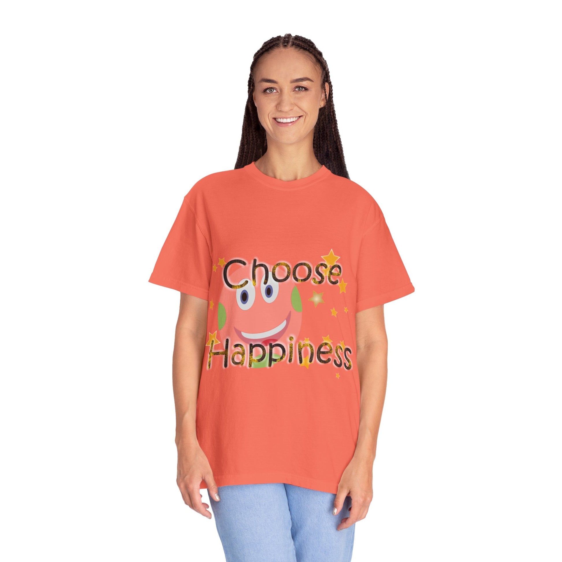 Choose Happiness Unisex Garment-Dyed T-Shirt - Positive  Expression