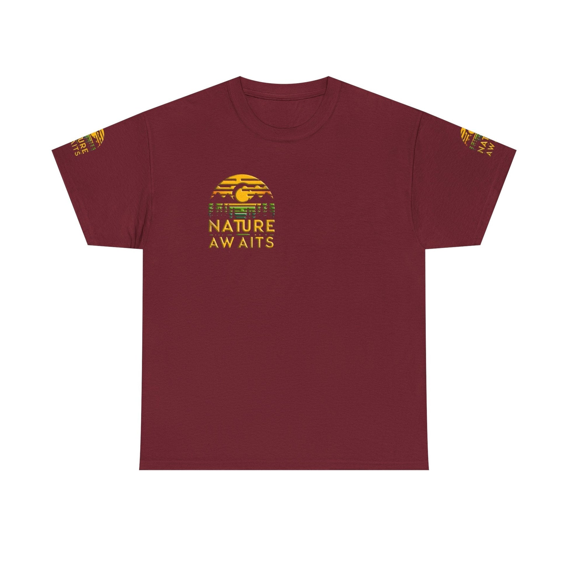 Unisex Heavy Cotton t-shirt nature Awaits t-shirt for Durability