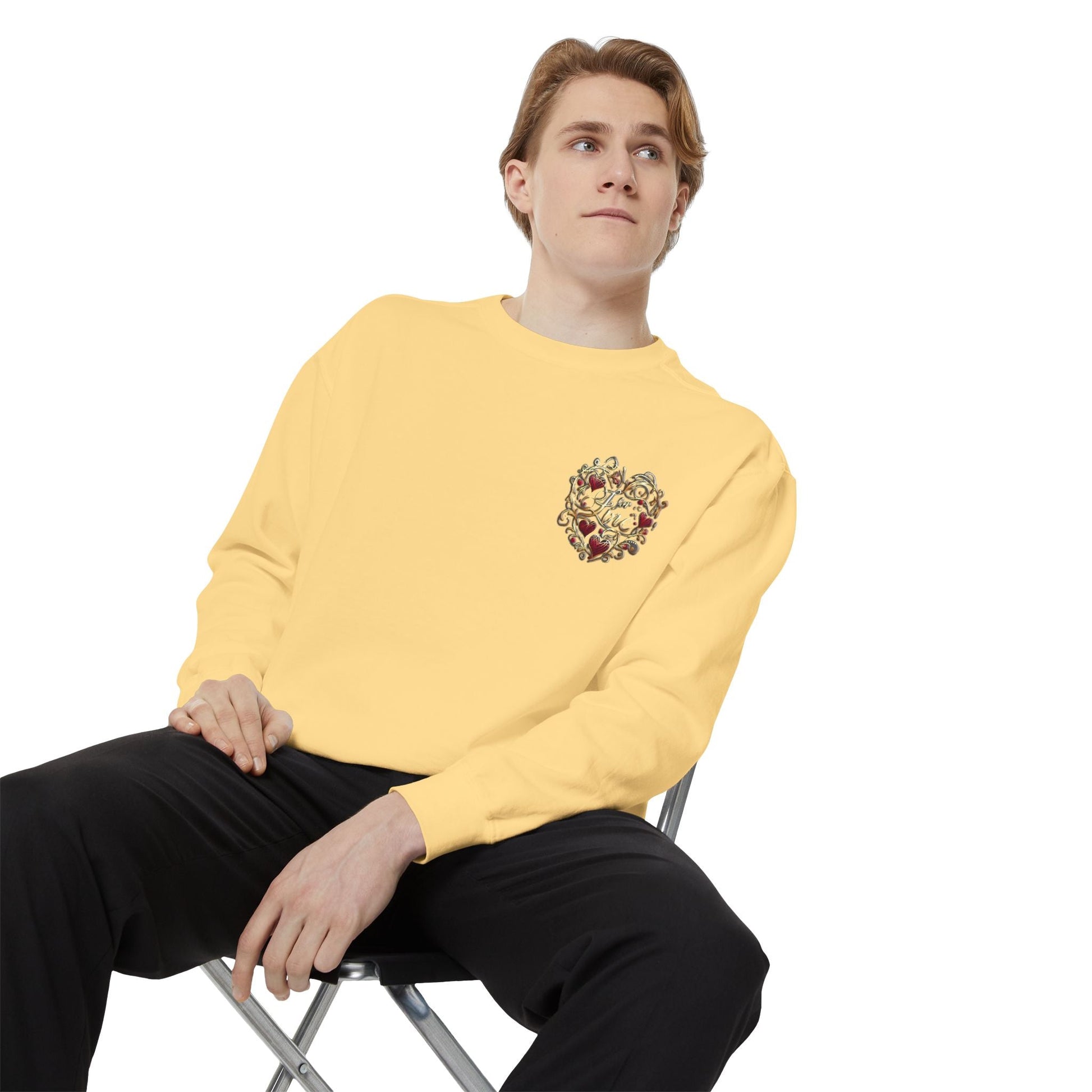 Unisex Garment-Dyed Sweatshirt - Love For Me Premium Comfort