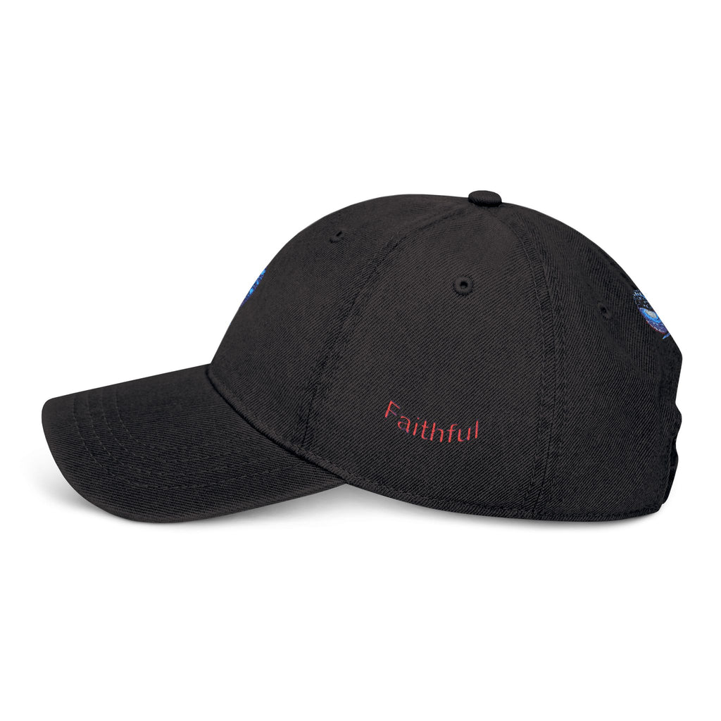 Denim Hat Faithful - Stylish Embroidered Cap Vintage-Inspired Style