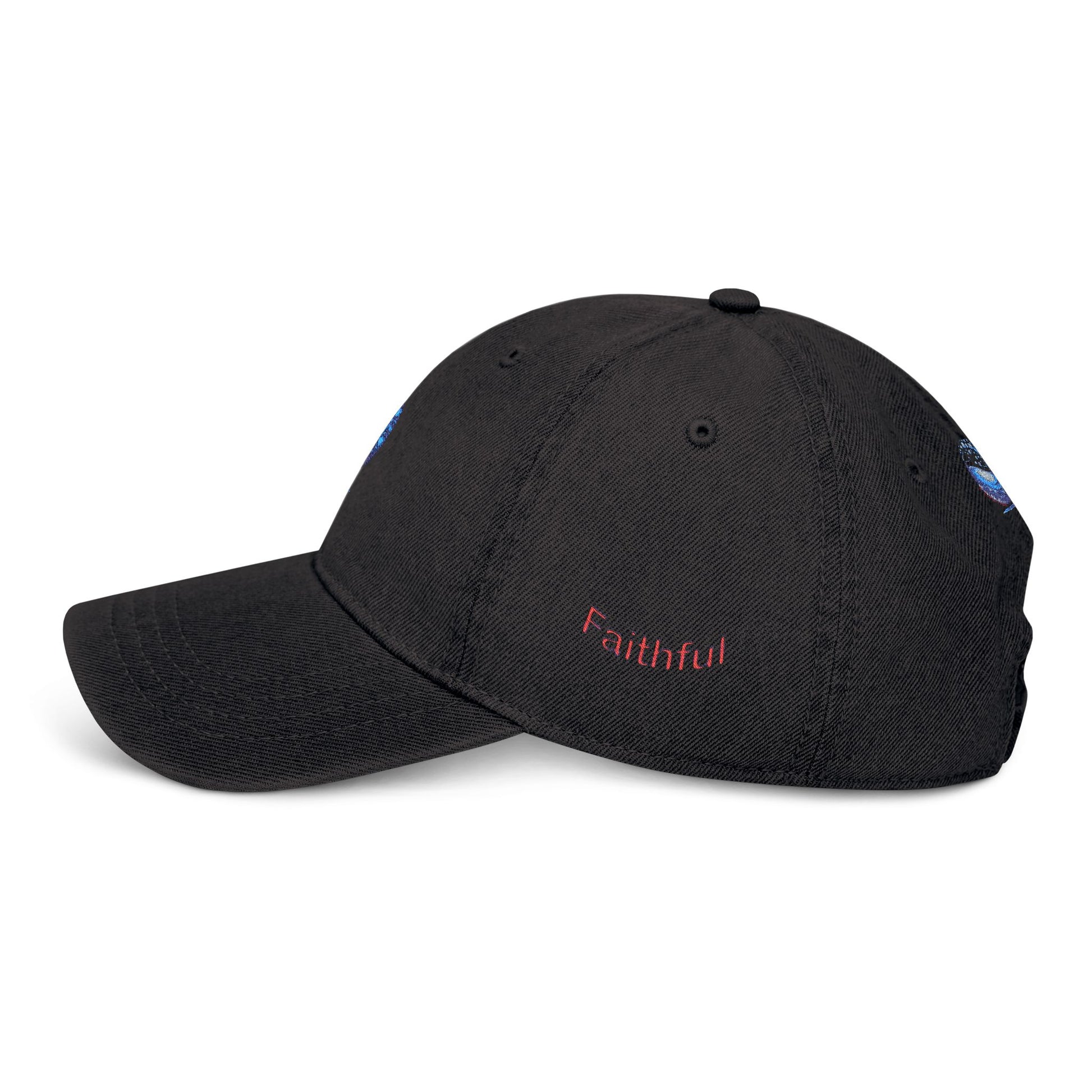 Denim Hat Faithful - Stylish Embroidered Cap Vintage-Inspired Style