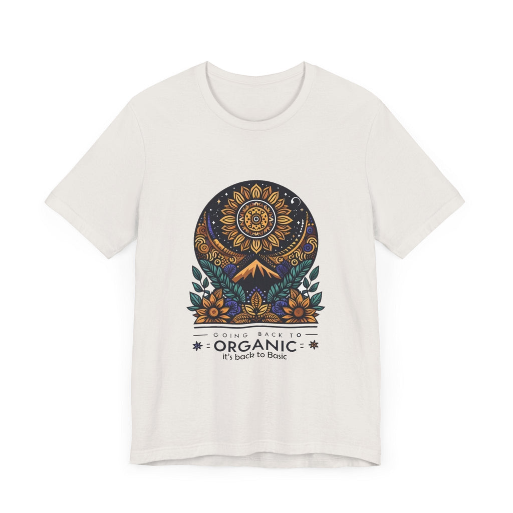 Unisex Jersey Short Sleeve T-shirtwith organic design, made from 100% Airlume cotton, featuring ribbed knit collars and tapered shoulders for lasting comfort.