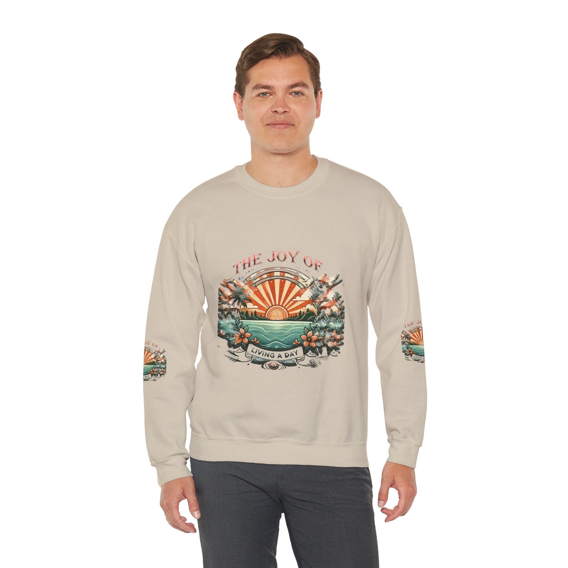 Unisex Heavy Blend - Crewneck Sweatshirt- The Joy Of Living a Day
