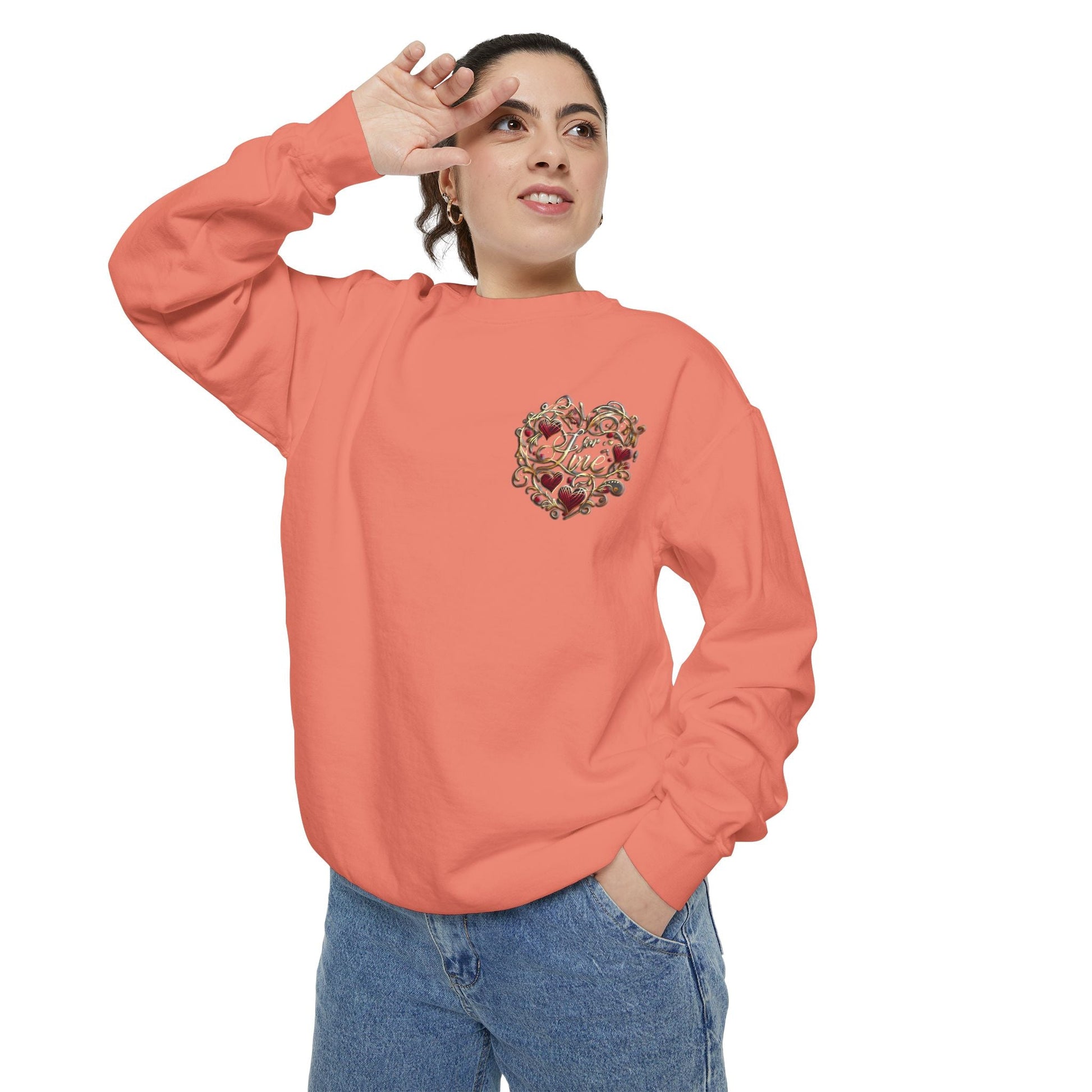 Unisex Garment-Dyed Sweatshirt - Love For Me Premium Comfort