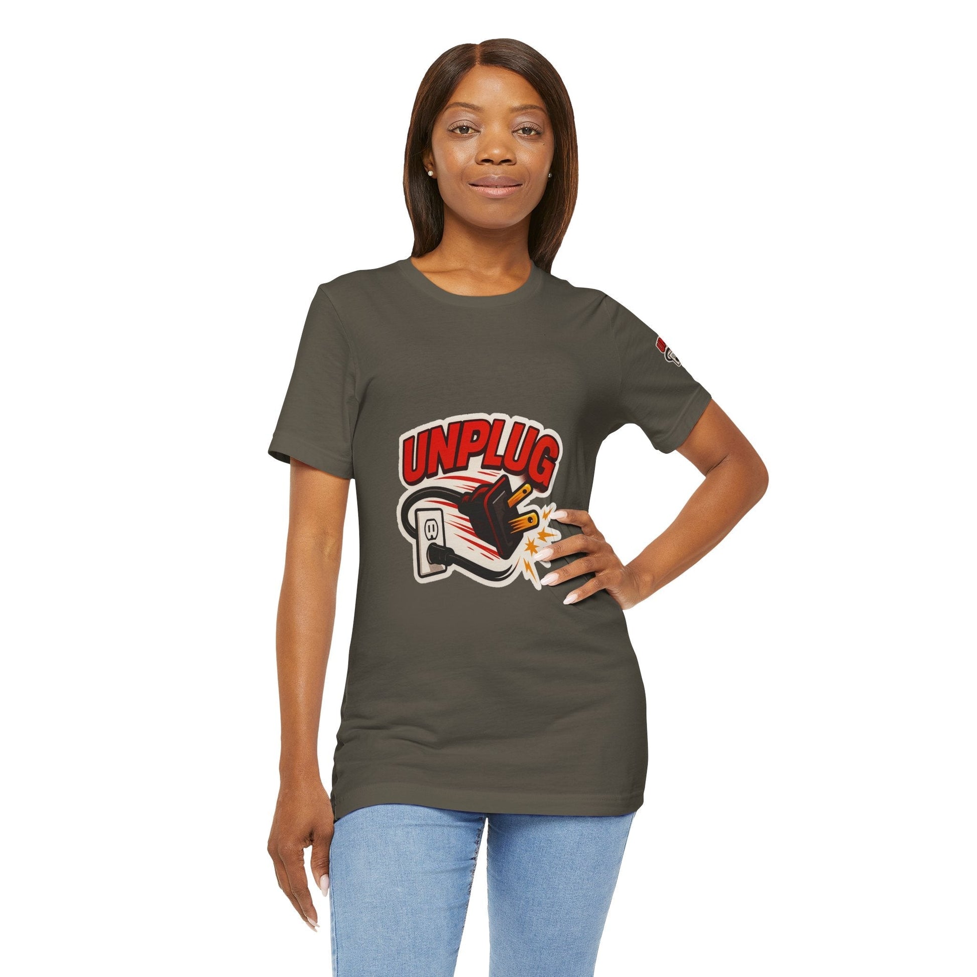 Unplugged Vibes T-shirt - Relax & Recharge Casual Graphic T-Shirt
