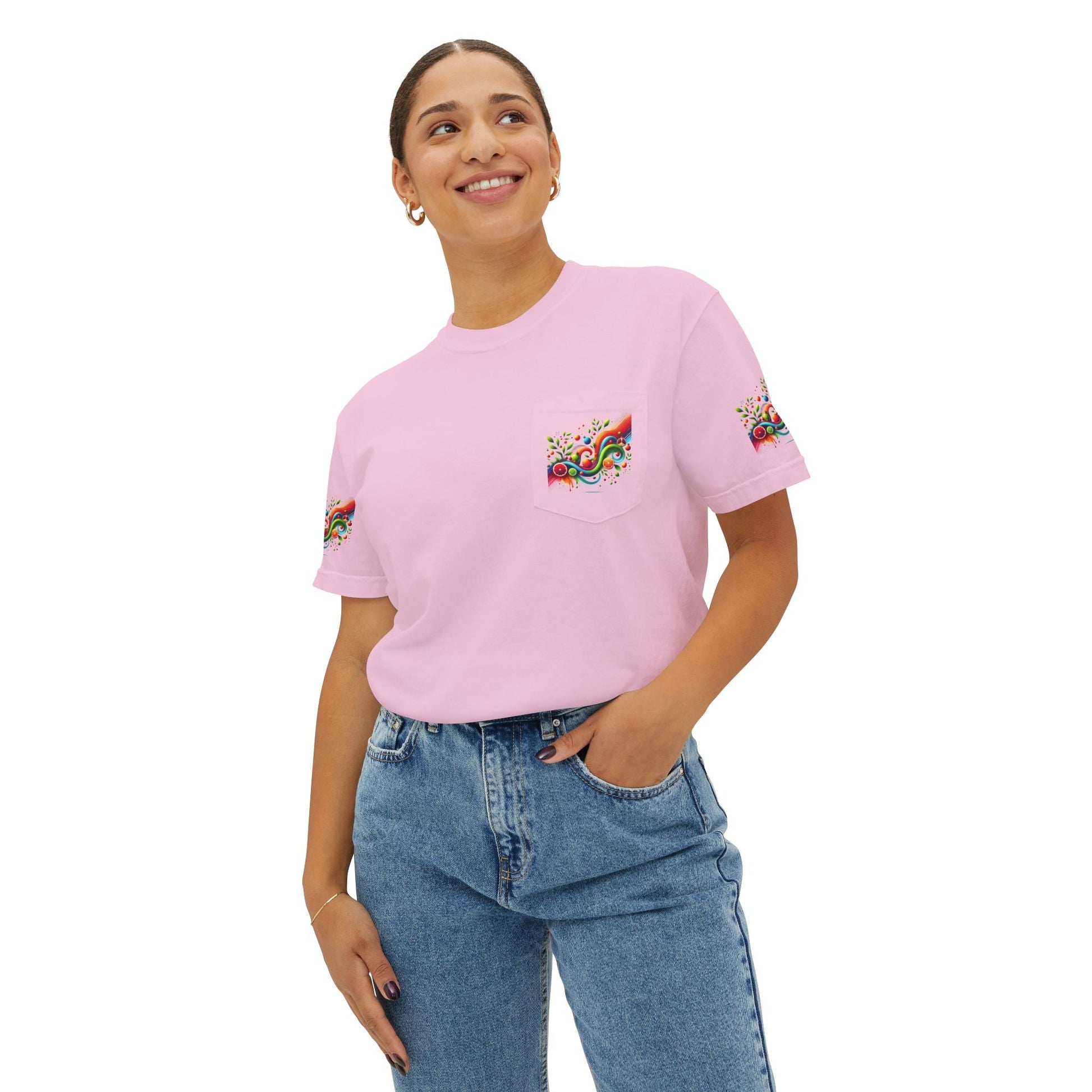 Unisex Garment-Dyed Pocket T-shirt -  Beauty - In Simple Design
