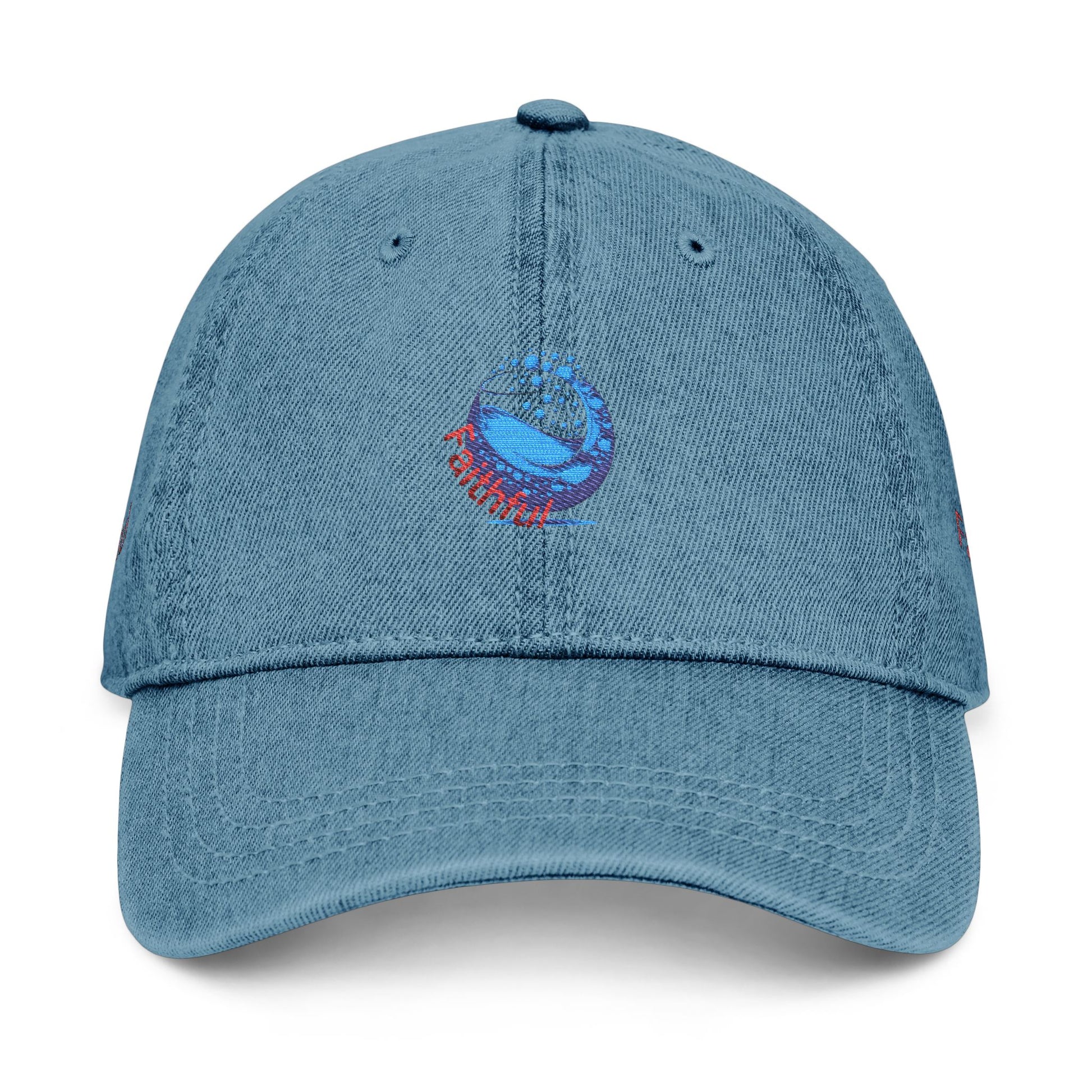 Denim Hat Faithful - Stylish Embroidered Cap Vintage-Inspired Style
