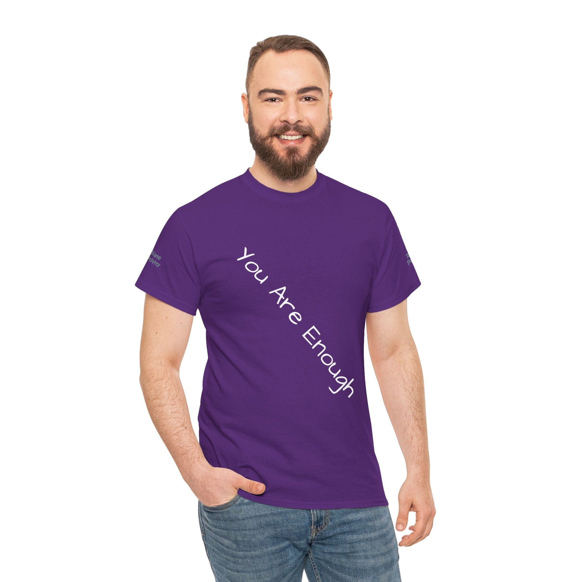 Unisex Heavy Cotton T-shirt - You Are Enough - Radiate Positivity