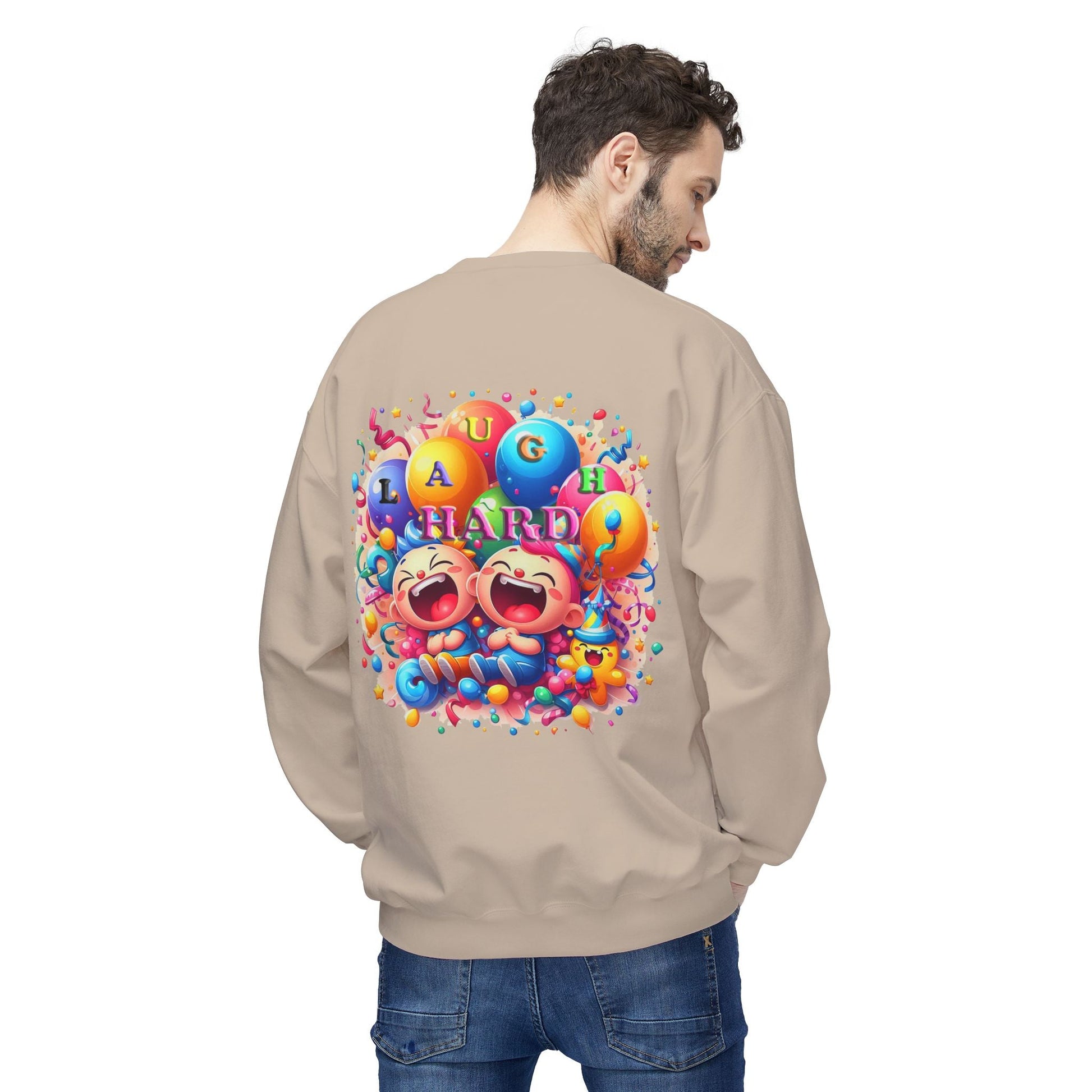Unisex Midweight Softstyle Fleece Crewneck Sweatshirt Laugh Hard