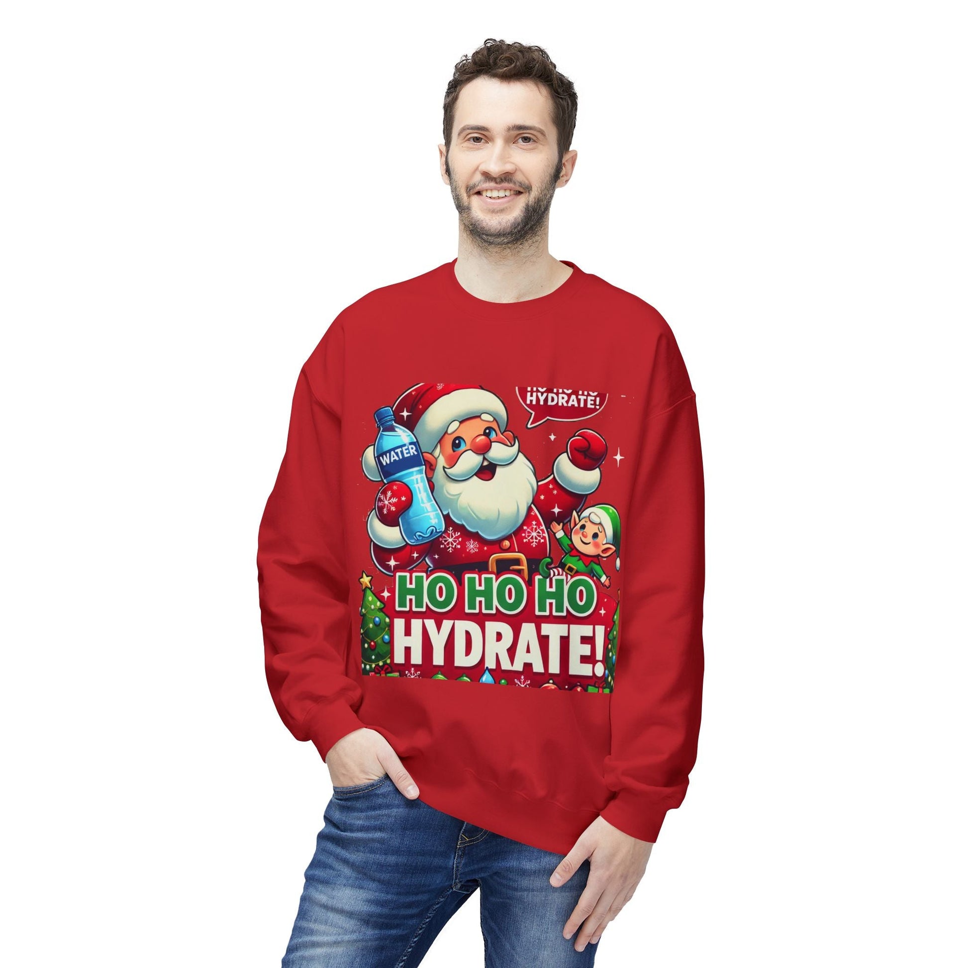 Unisex Midweight Softstyle Fleece - Crewneck Sweatshirt Ho Hydrate