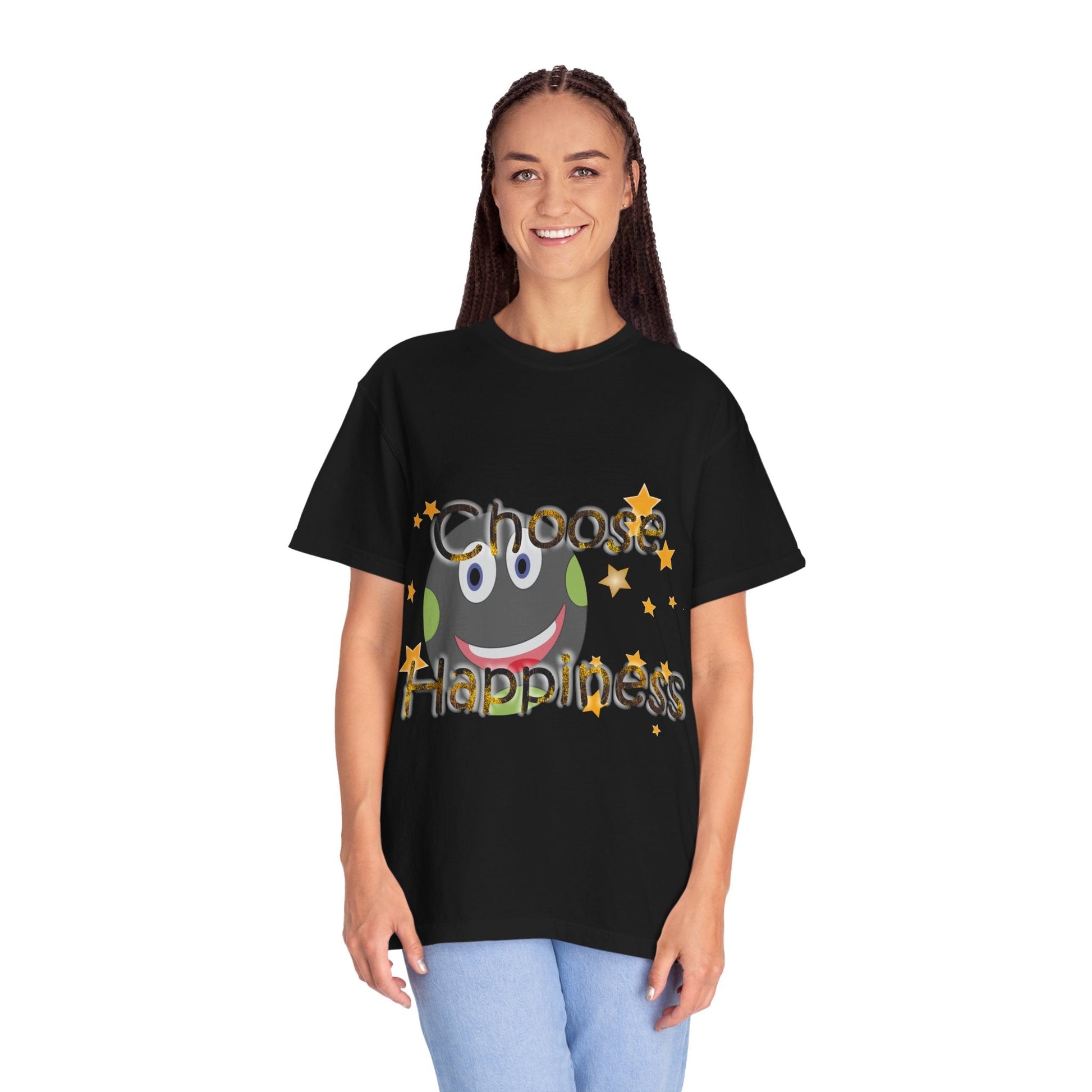 Choose Happiness Unisex Garment-Dyed T-Shirt - Positive  Expression