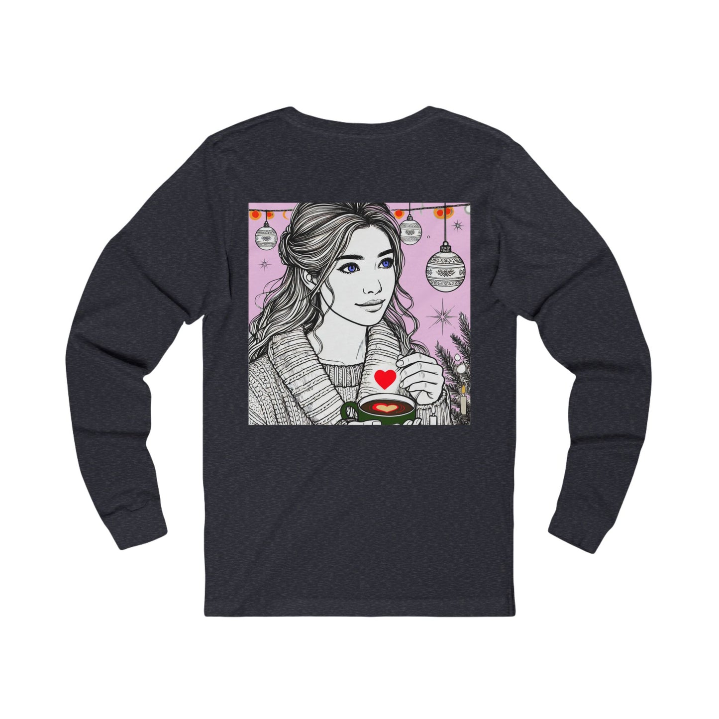 Unisex Jersey Long Sleeve Tee " Line Drawing Beauty"