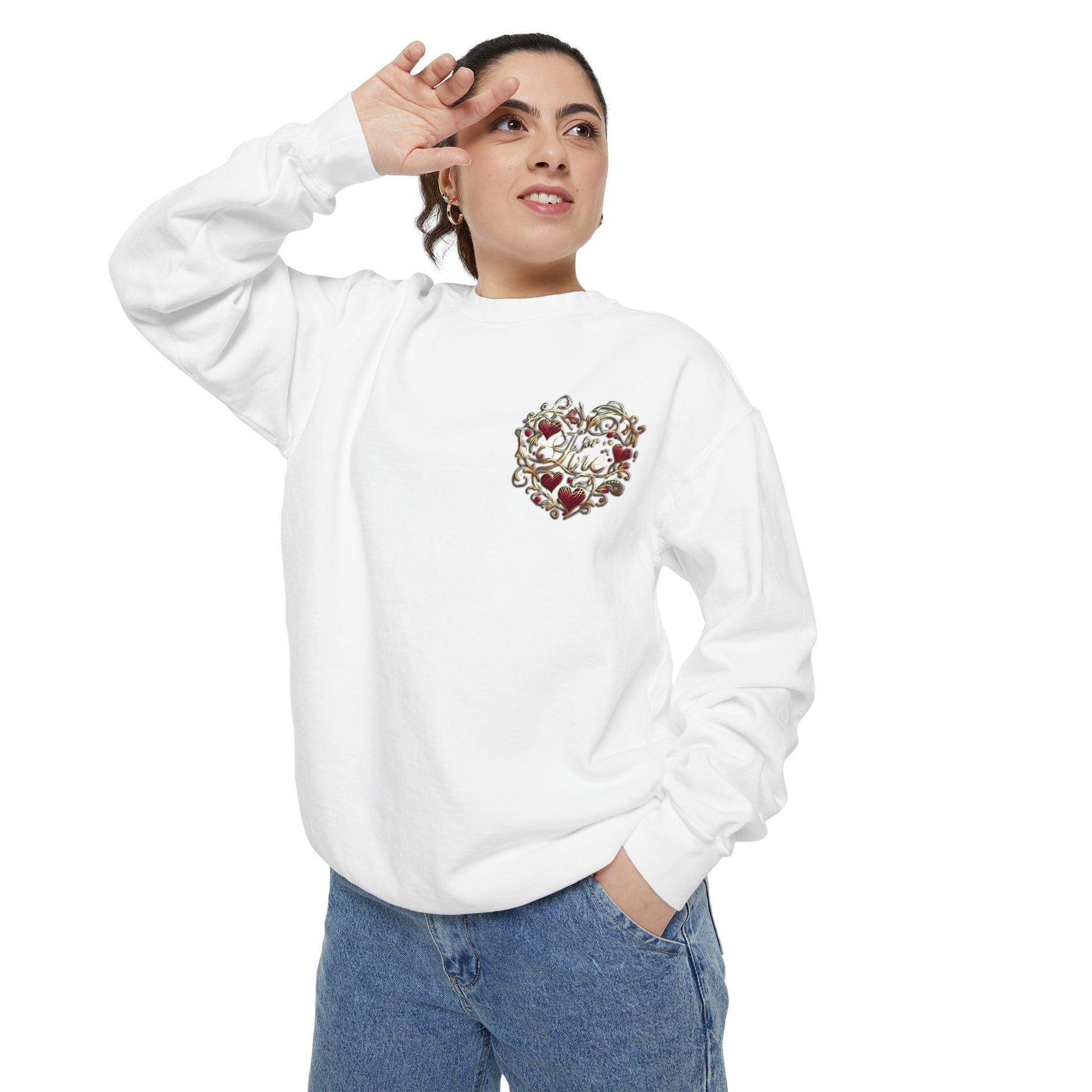 Unisex Garment-Dyed Sweatshirt - Love For Me Premium Comfort