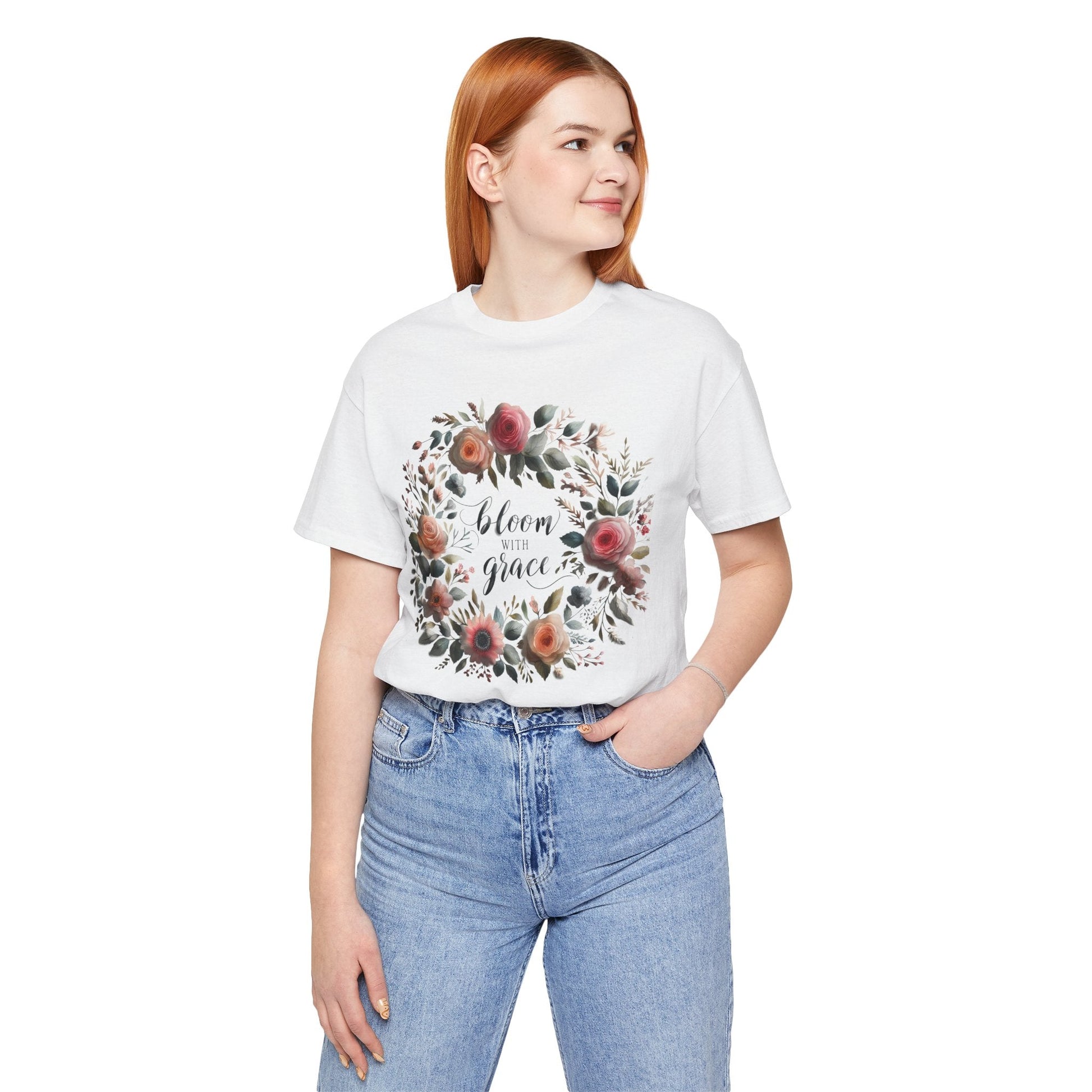 Bloom with Grace T-shirt - Unisex Short Sleeve Summer collection shirt
