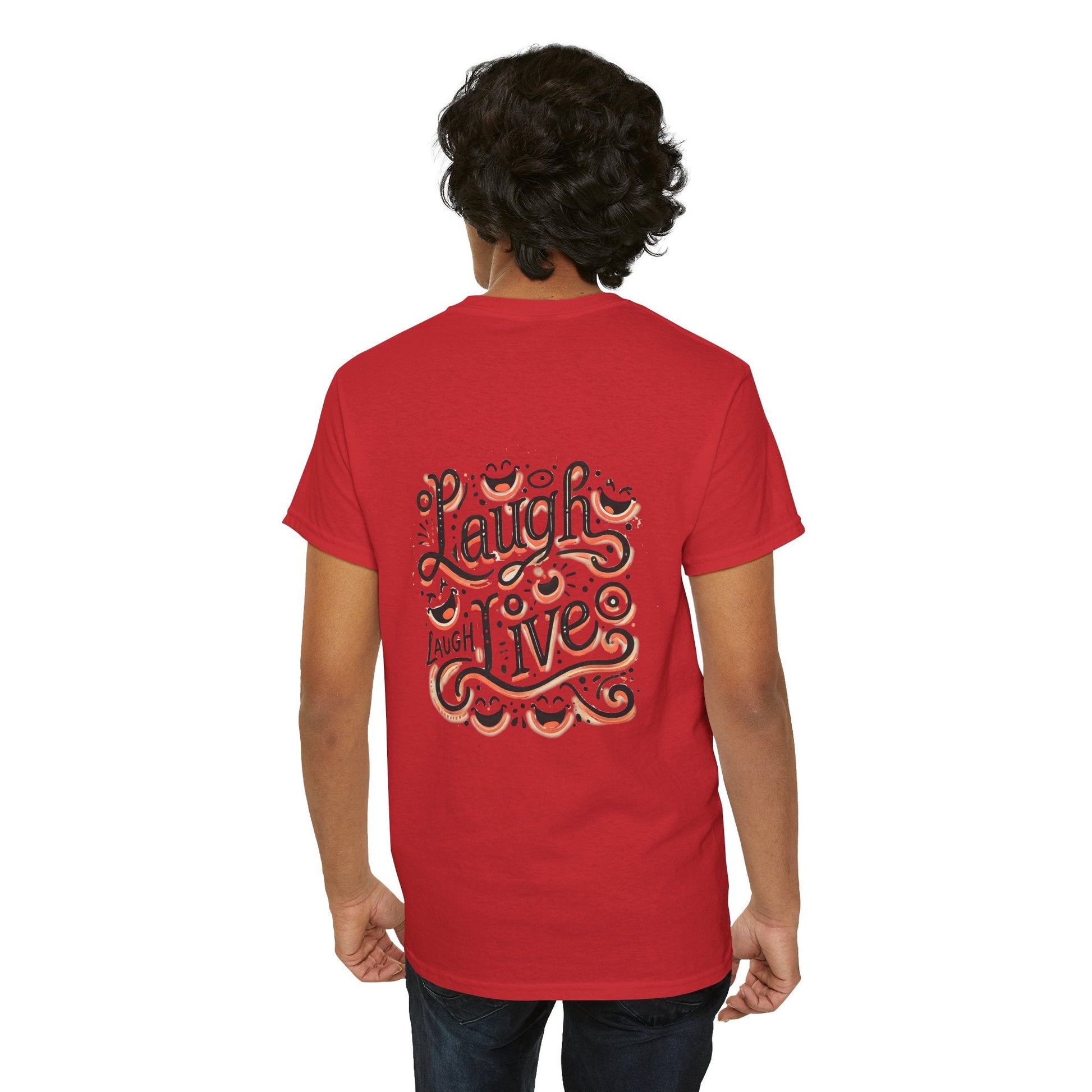 Unisex Heavy Cotton T-shirt  - Laugh Live III Built for Everyday Style