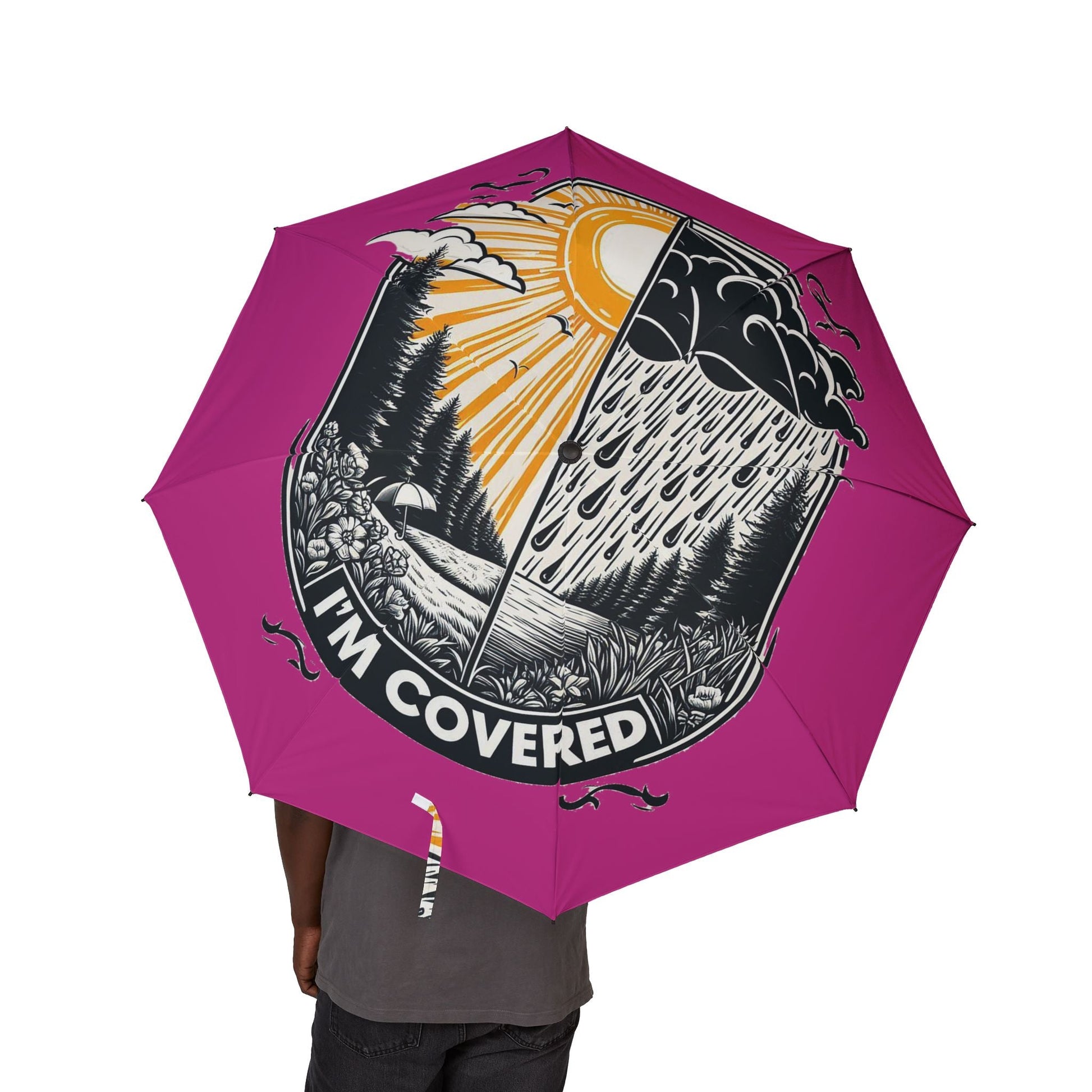 Stylish Semi-Automatic Foldable Umbrella – Durable & Sleek Design