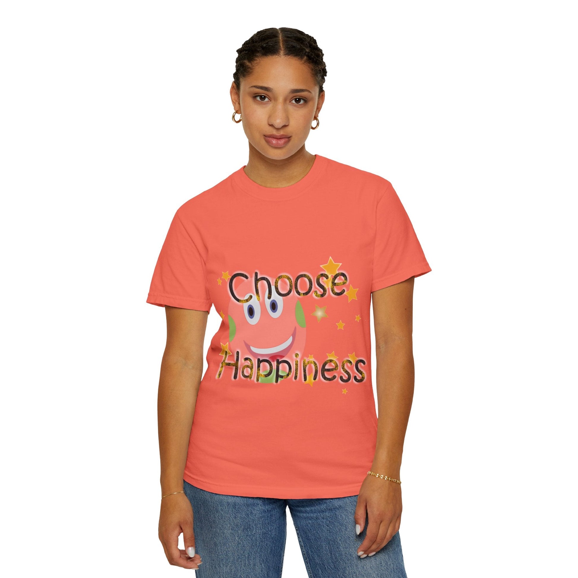 Choose Happiness Unisex Garment-Dyed T-Shirt - Positive  Expression