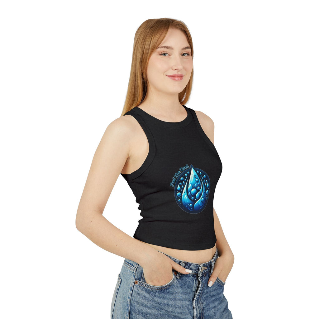 Womens Micro Rib Racer Tank Top